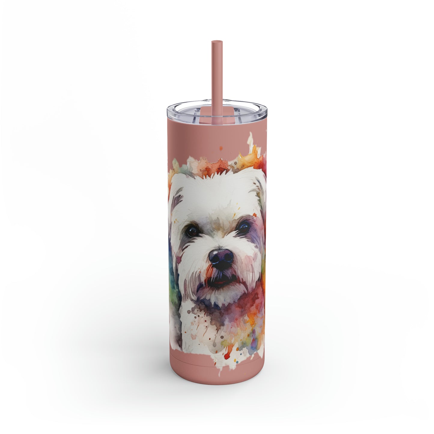 Maltese Dog 2 Maars Maker Skinny Matte Tumbler, 20oz