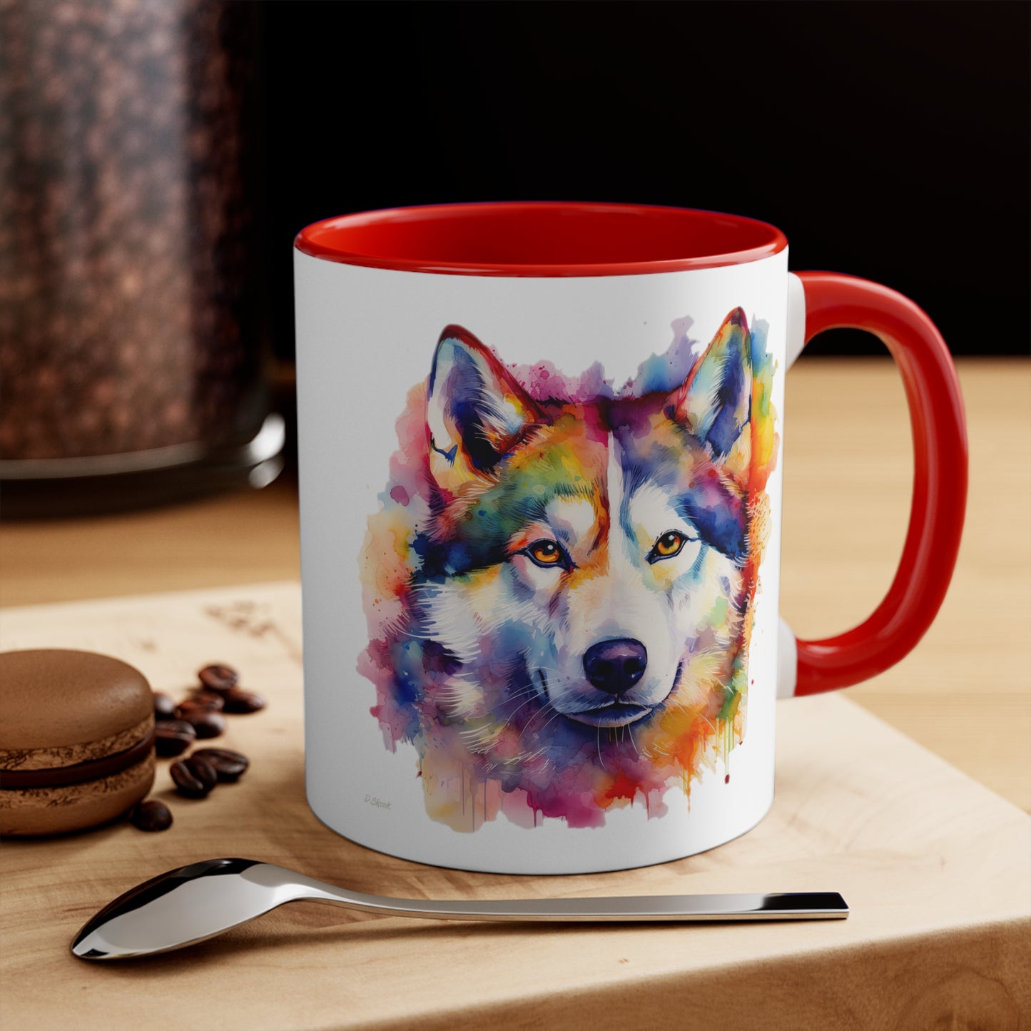 Siberian Husky 1 Accent Mugs
