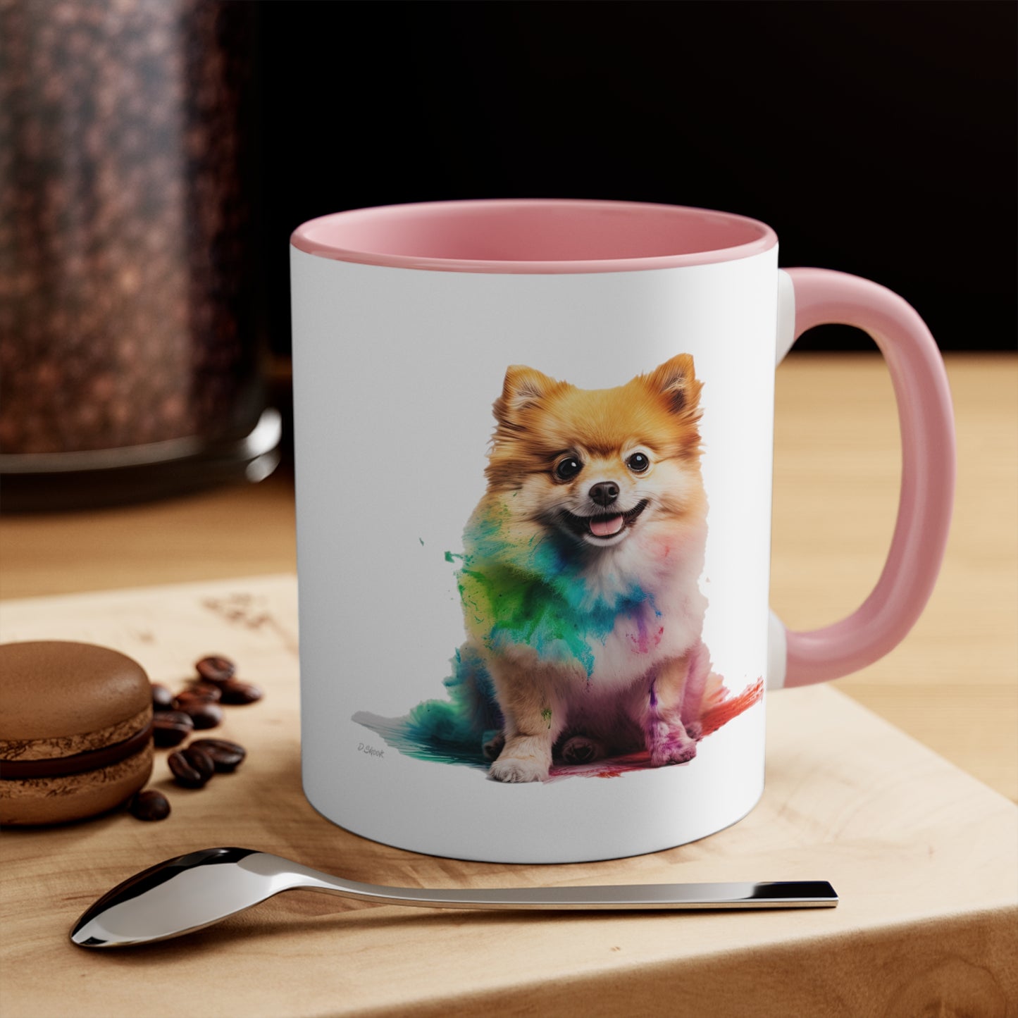 Pomeranian 1 Accent Mugs
