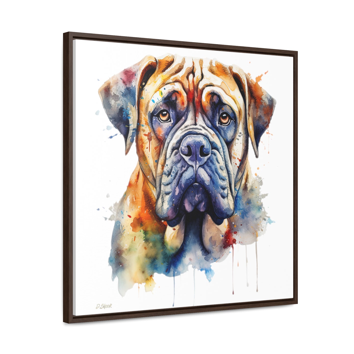 Bullmastiff 3 Gallery Canvas Wraps, Square Frame