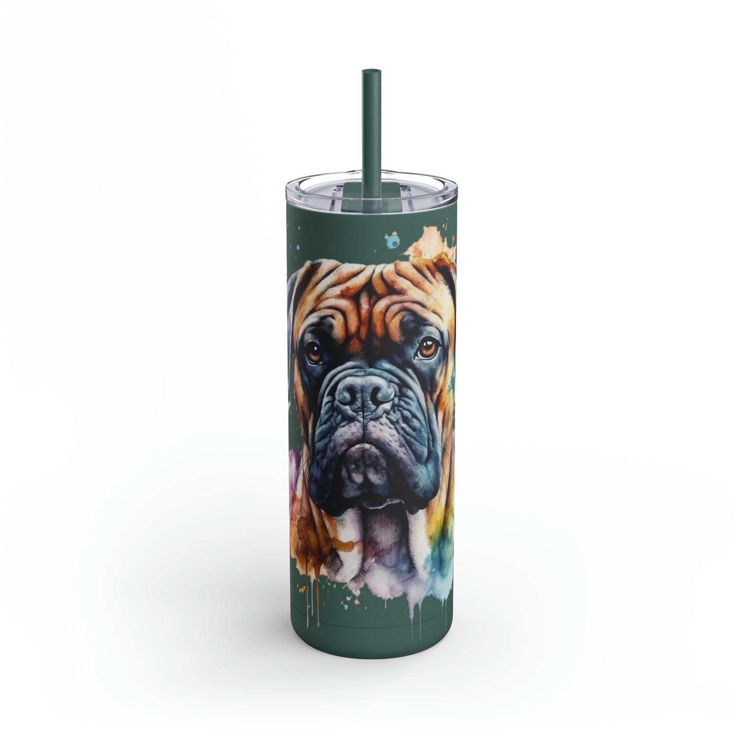 Bullmastiff 1 Maars Maker Skinny Matte Tumbler, 20oz