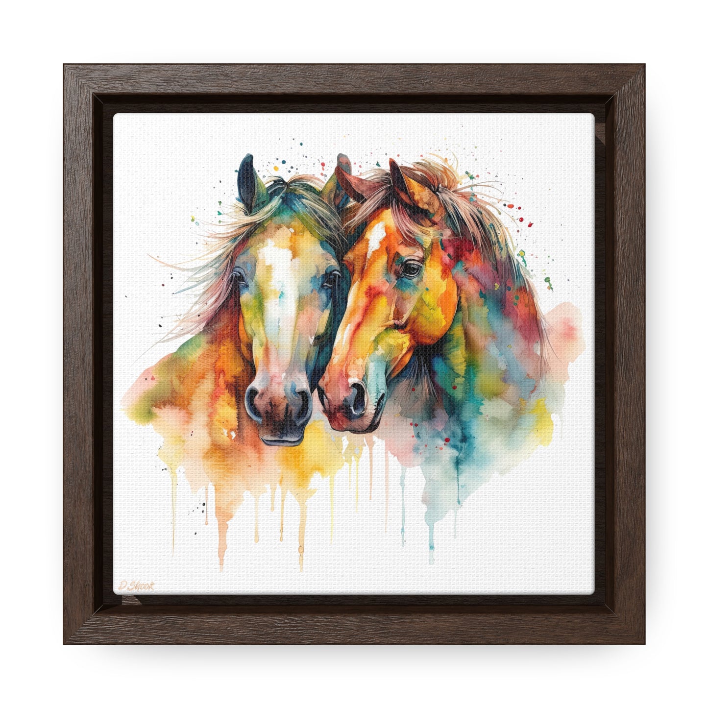 Horse Rescue 6 Gallery Canvas Wraps, Square Frame