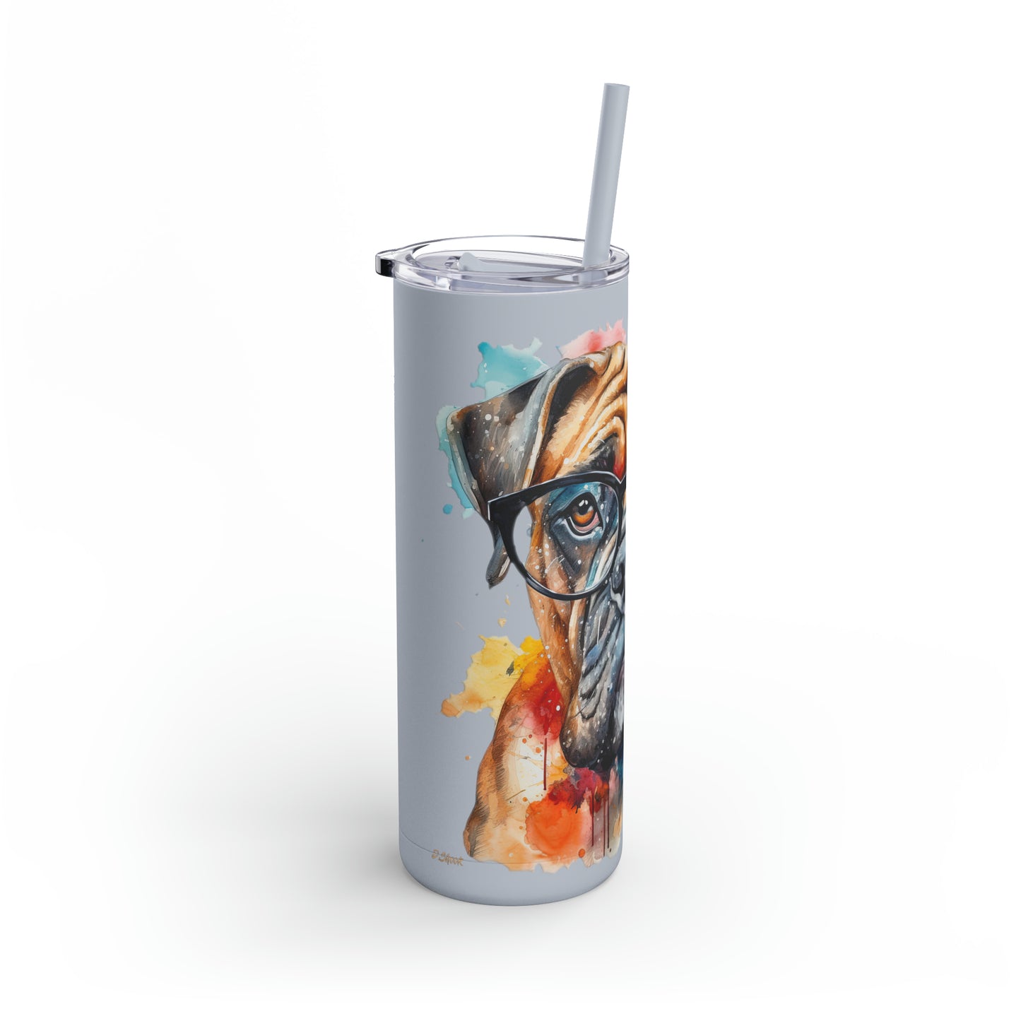 Bullmastiff 6 Maars Maker Skinny Matte Tumbler, 20oz
