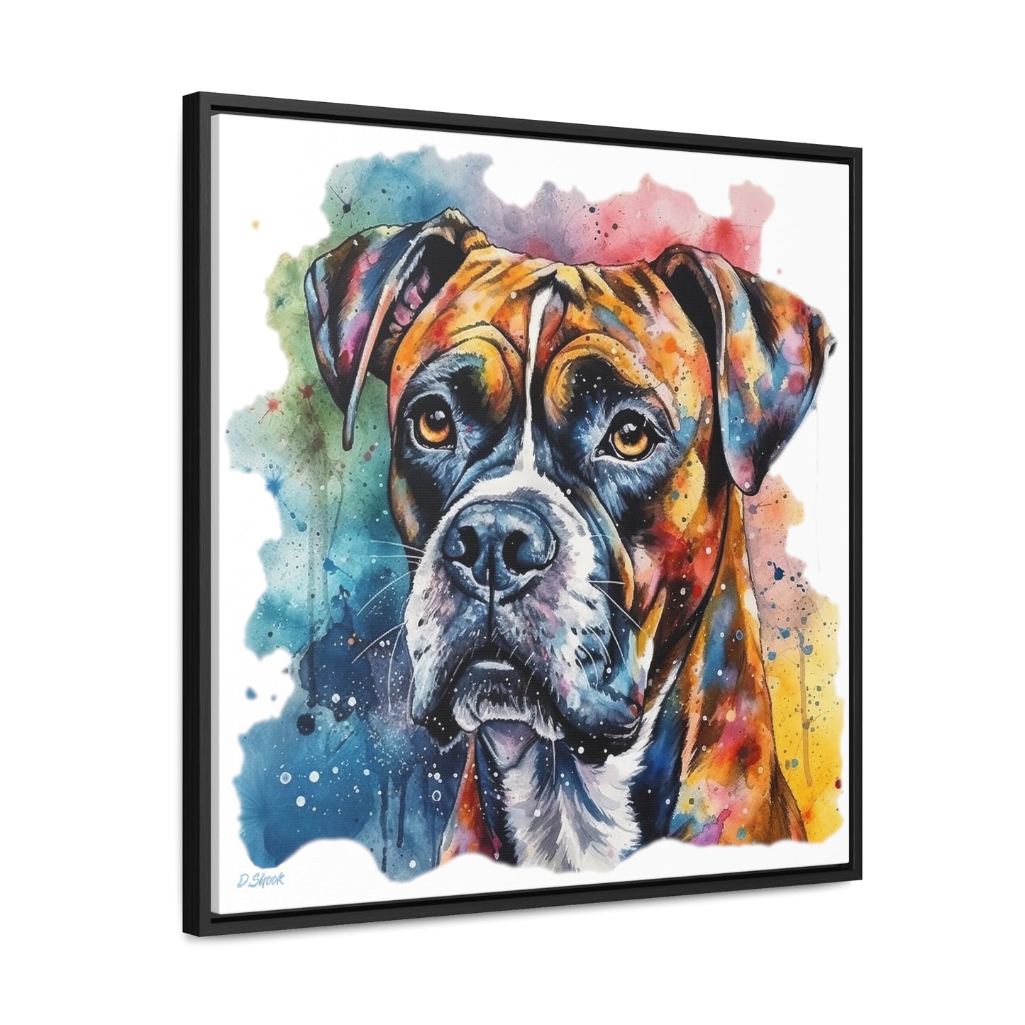 Boxer 3 Gallery Canvas Wraps, Square Frame