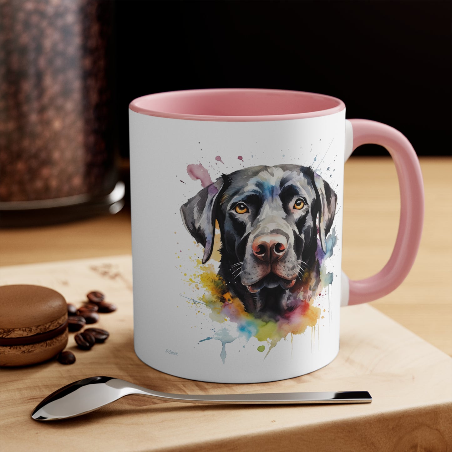 Black Lab 6 Accent Mugs