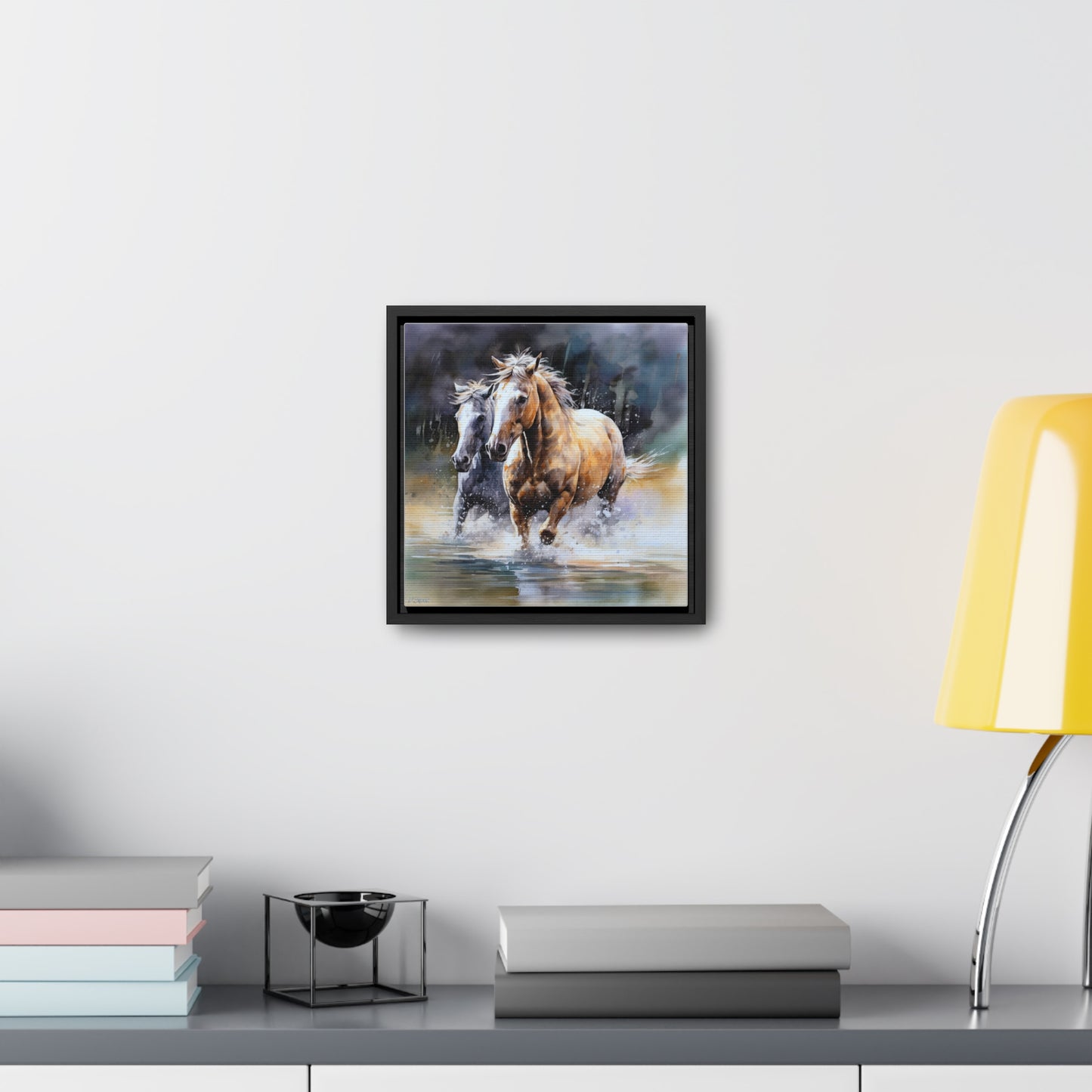 Horse Rescue 18 Gallery Canvas Wraps, Square Frame