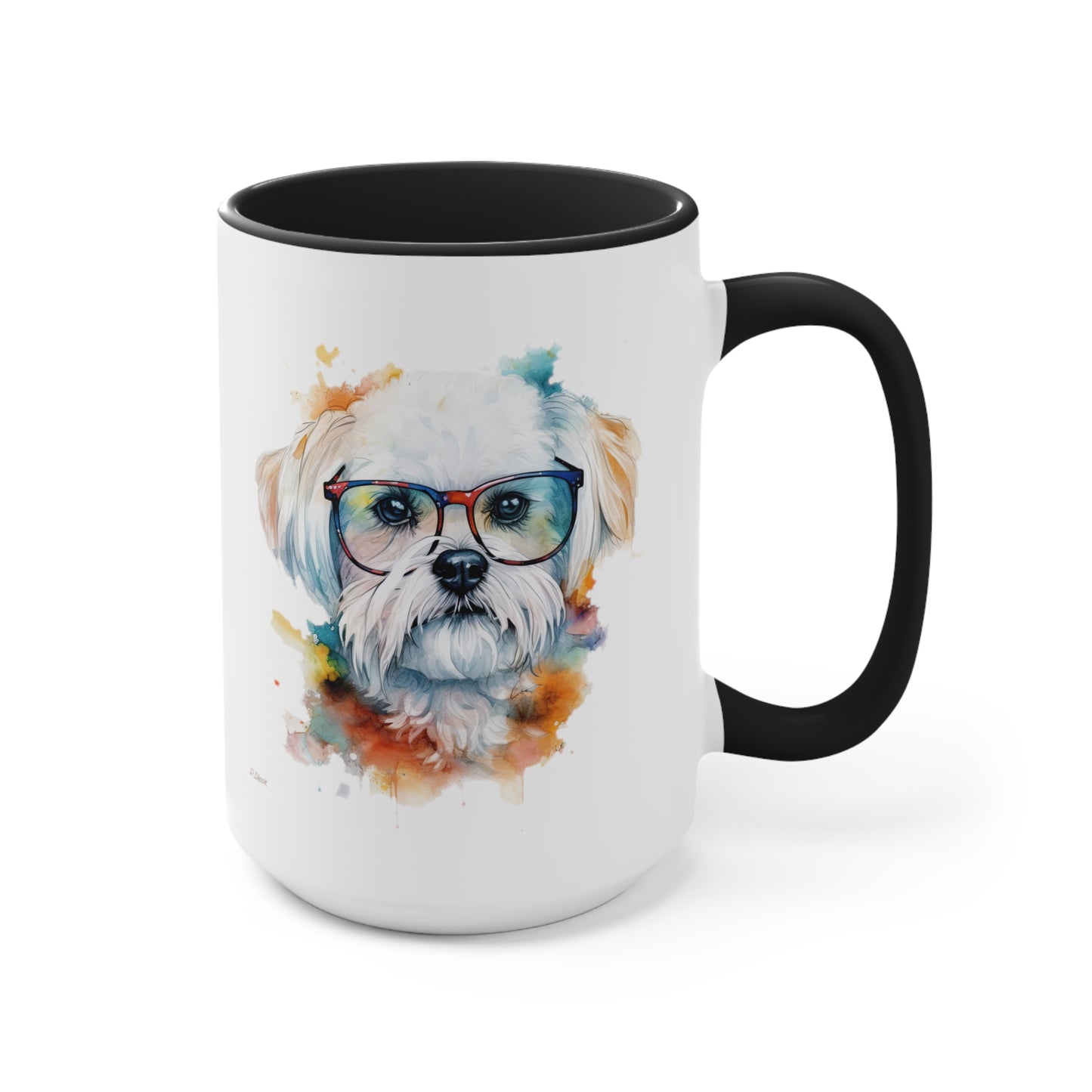 Maltese Dog 5 Accent Mugs