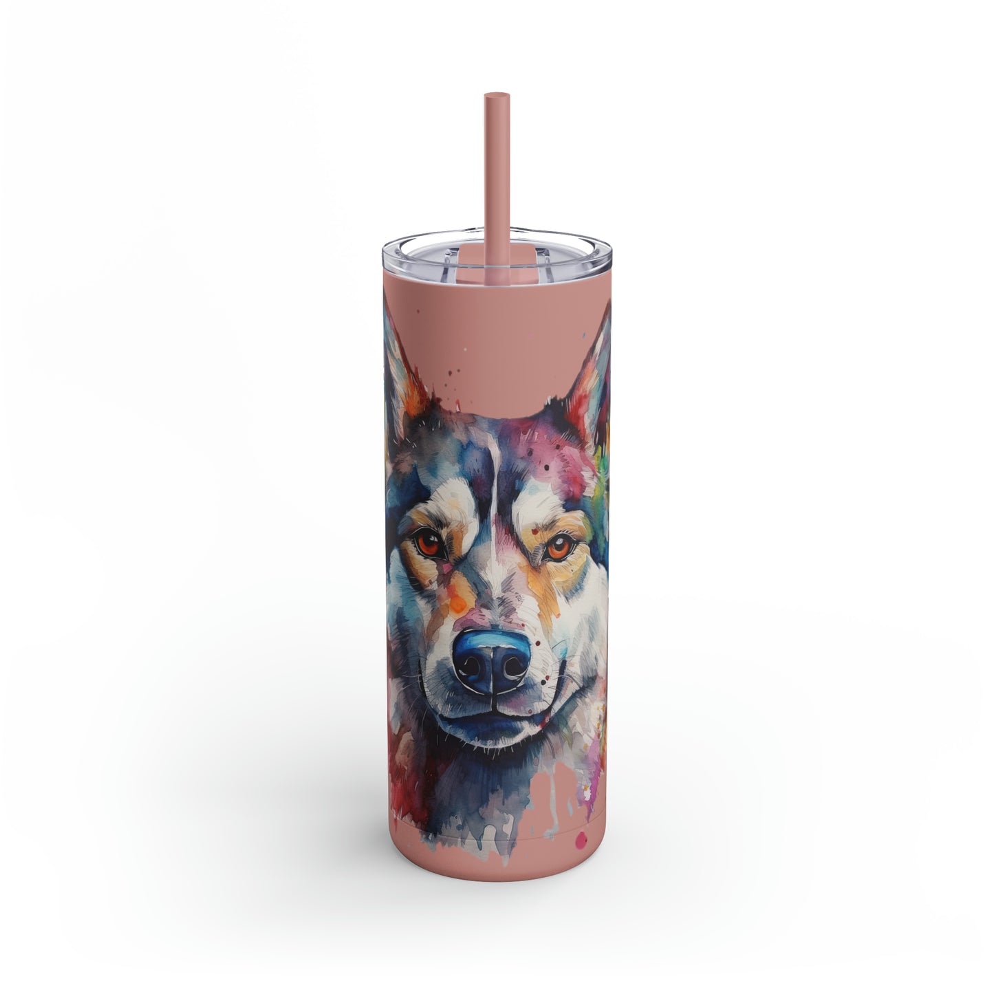 Siberian Husky 4 Maars Maker Skinny Matte Tumbler, 20oz