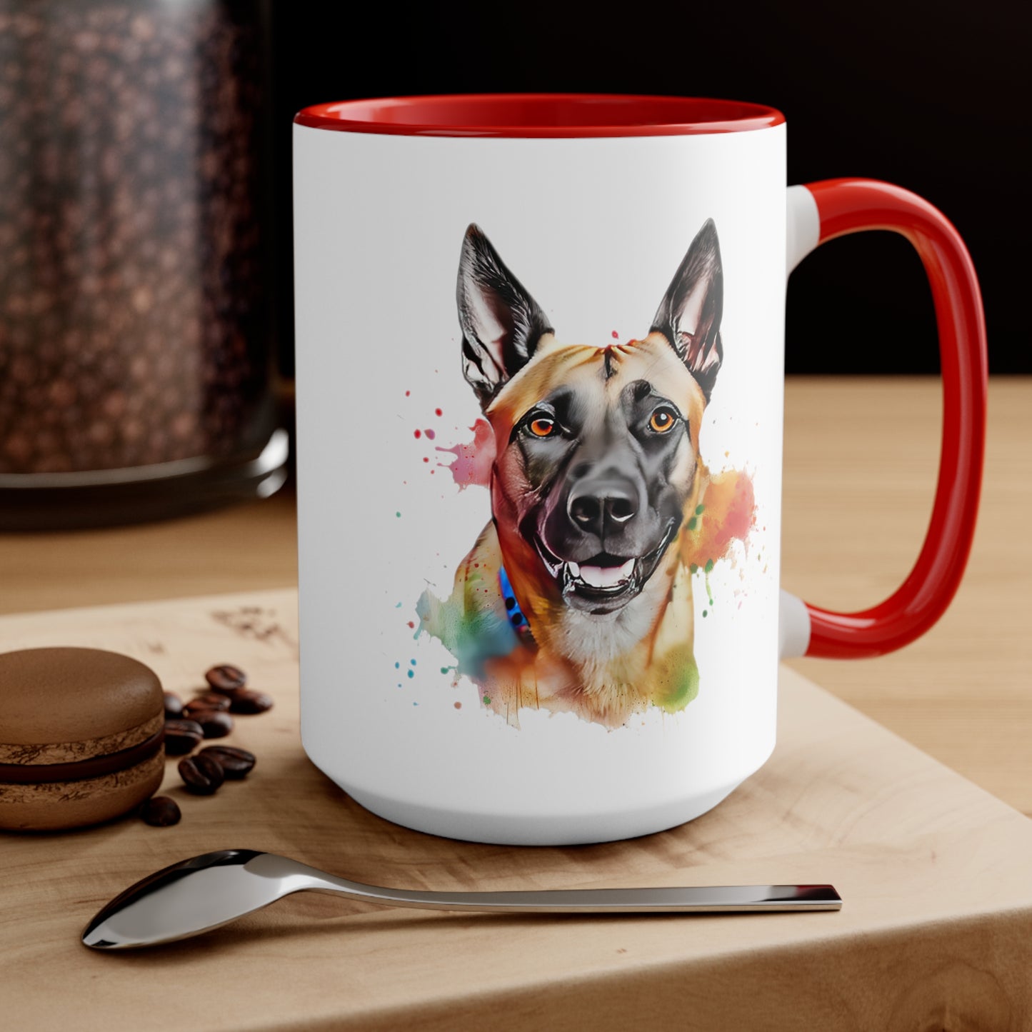 Belgium Malinois 4 Accent Mugs