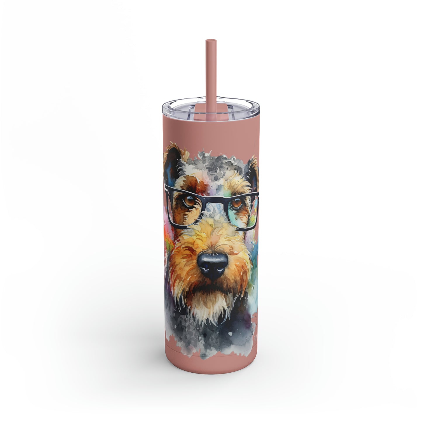 Airedale Terrier 7 Maars Maker Skinny Matte Tumbler, 20oz