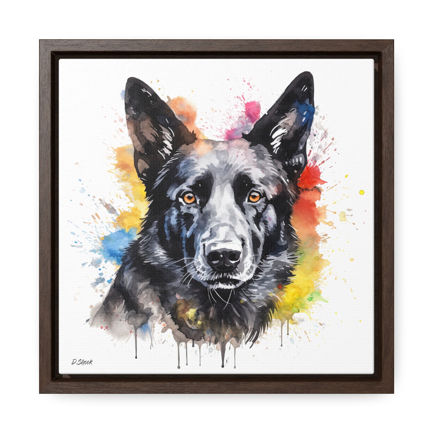German Sheppard 21 Gallery Canvas Wraps, Square Frame