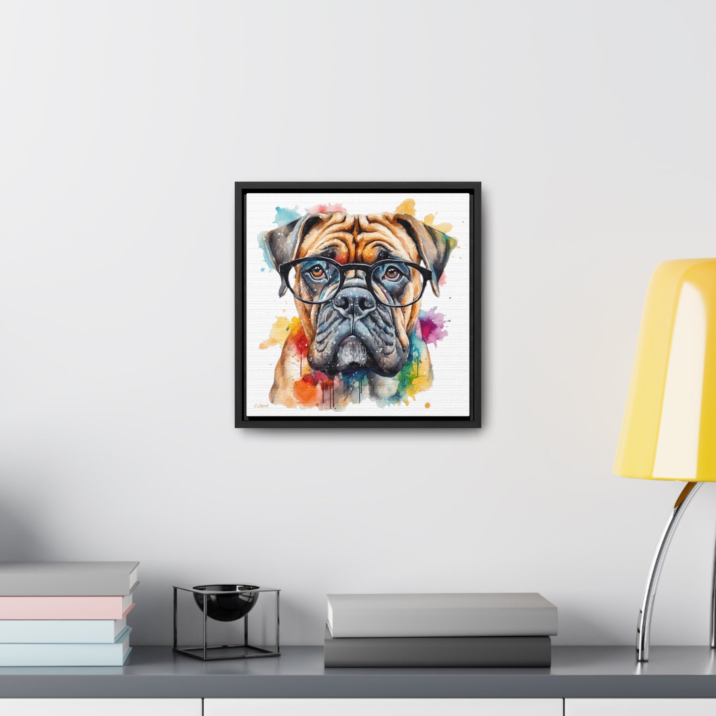 Bullmastiff 6 Gallery Canvas Wraps, Square Frame