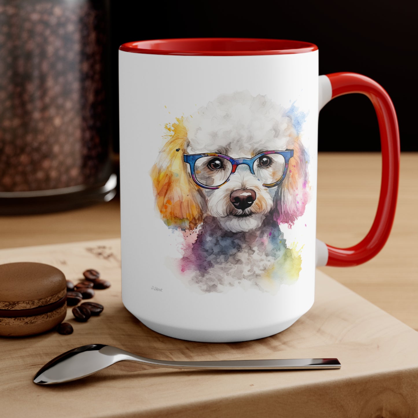 Poodle 10 Accent Mugs
