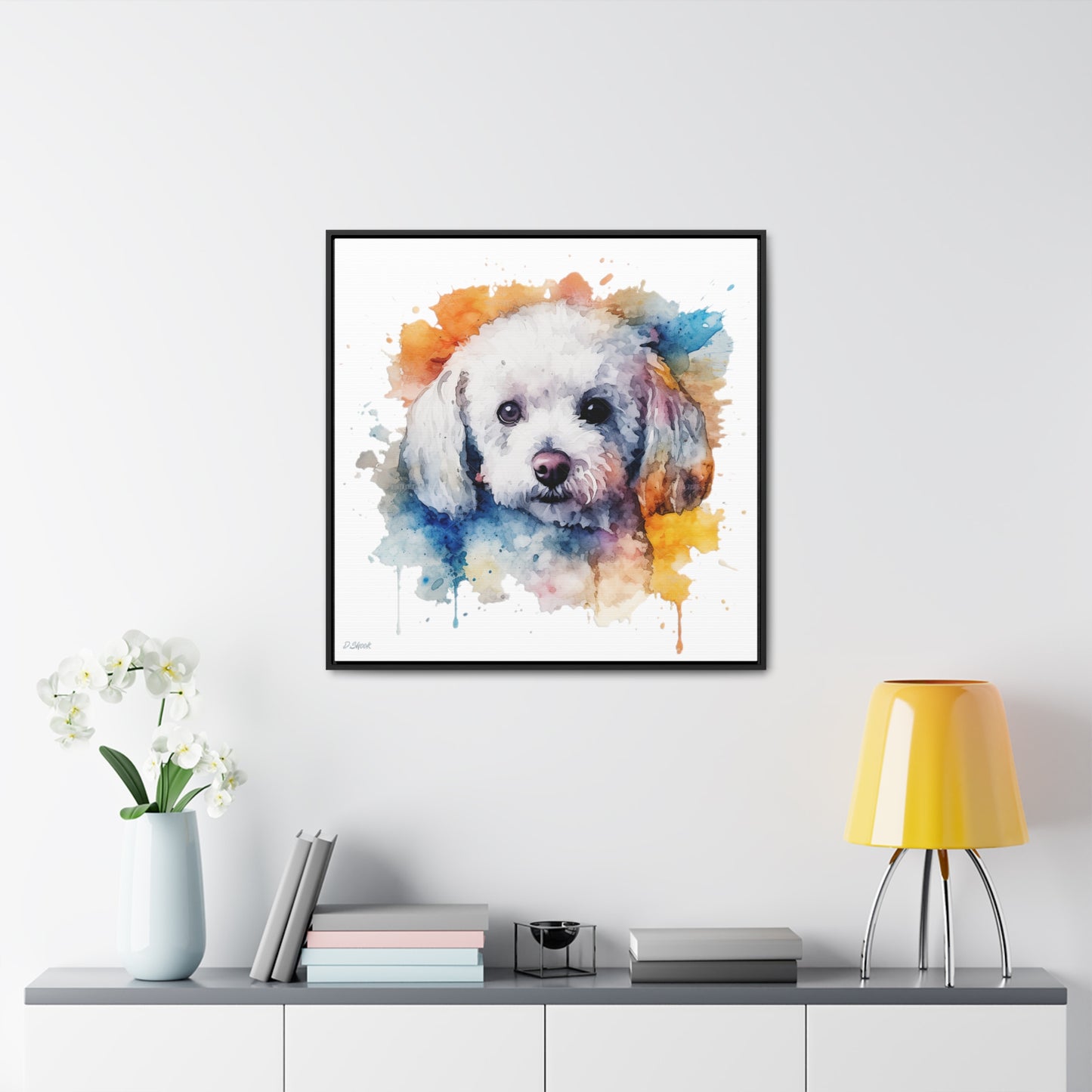 Bichon Frise 3 Gallery Canvas Wraps, Square Frame