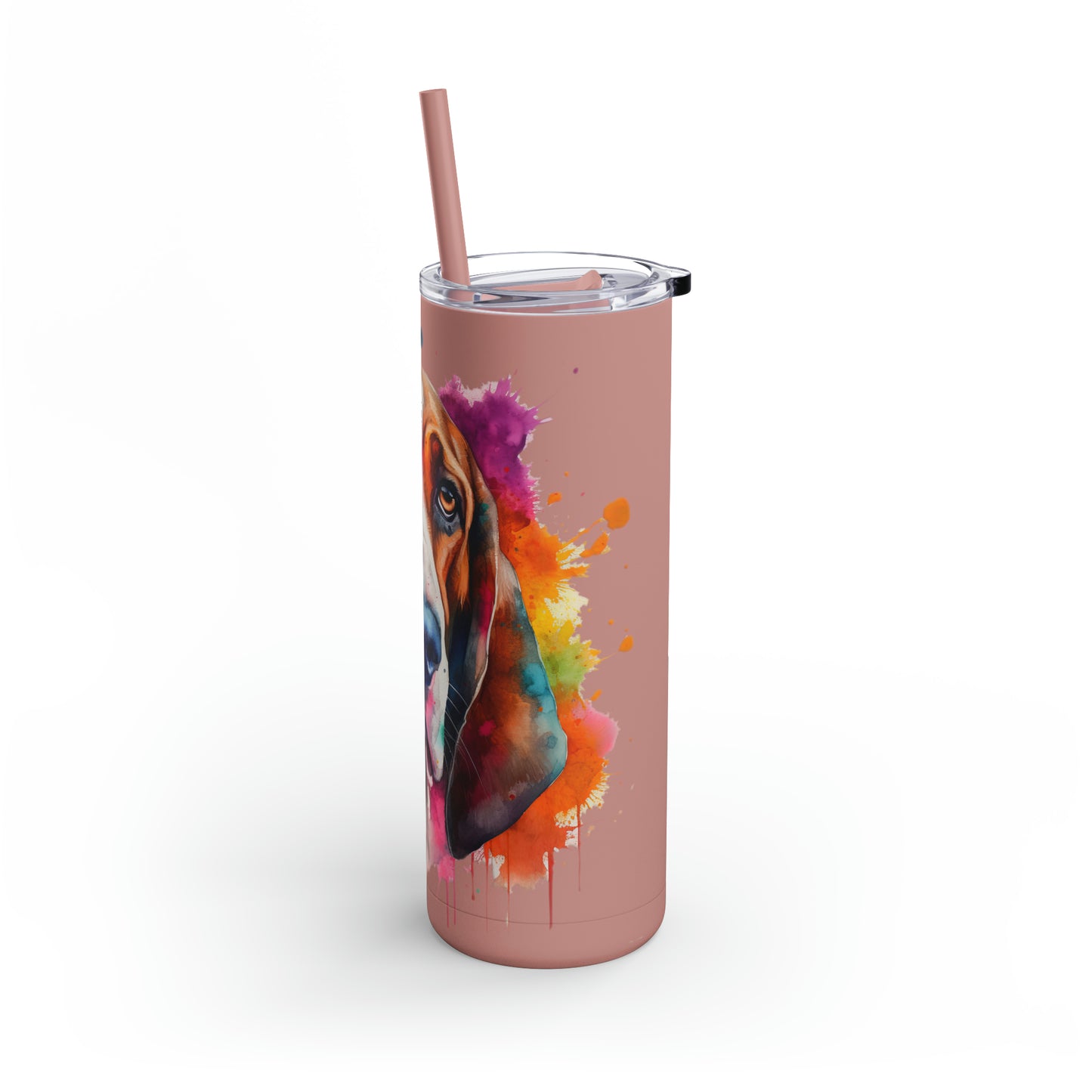 Basset Hound 3 Maars Maker Skinny Matte Tumbler, 20oz
