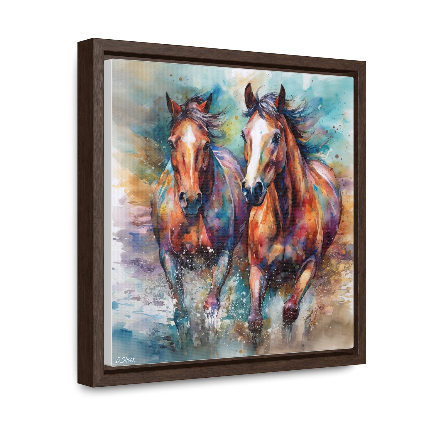 Horse Rescue 7 Gallery Canvas Wraps, Square Frame