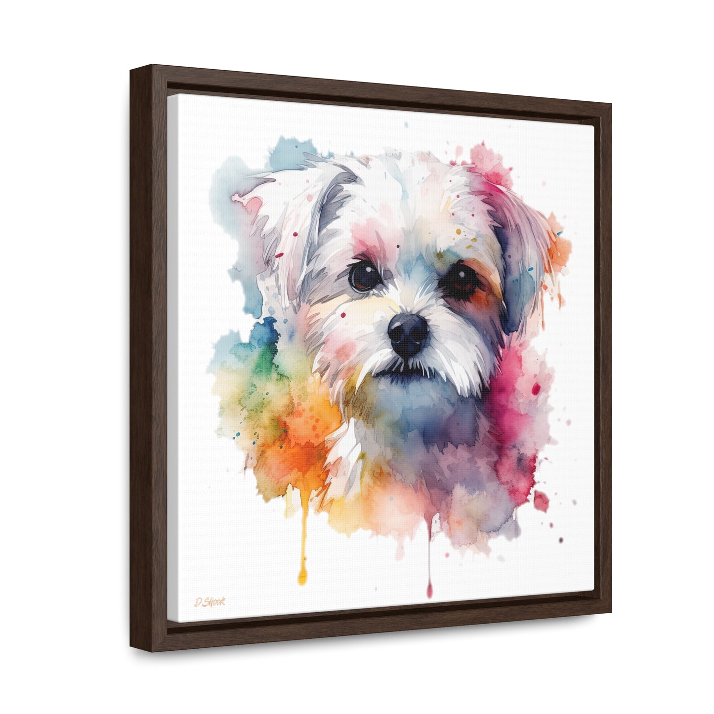 Maltese Dog 1 Gallery Canvas Wraps, Square Frame