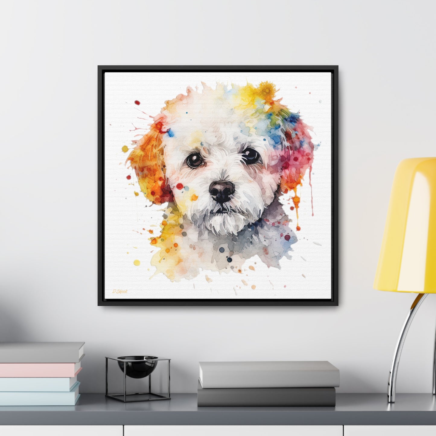Bichon Frise 2 Gallery Canvas Wraps, Square Frame