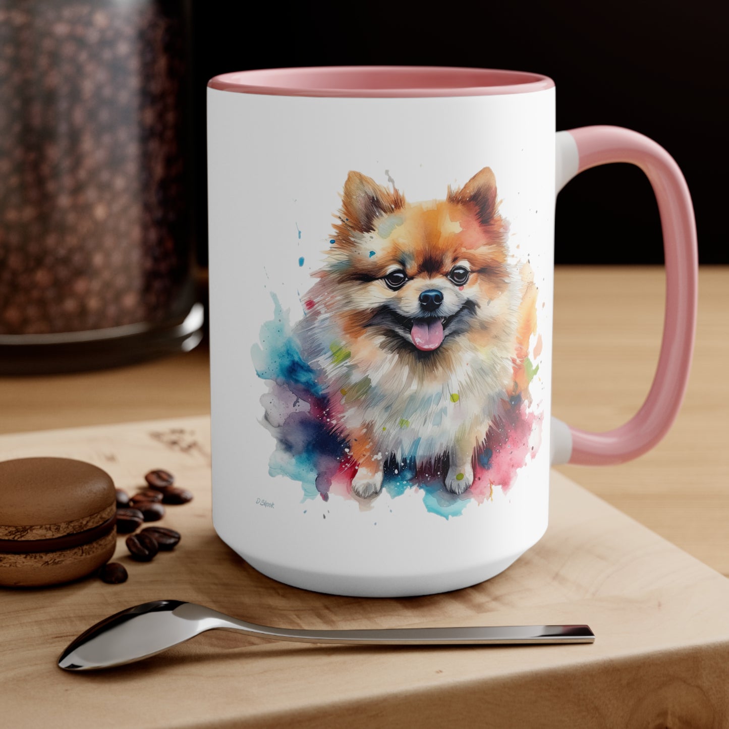 Pomeranian 2 Accent Mugs