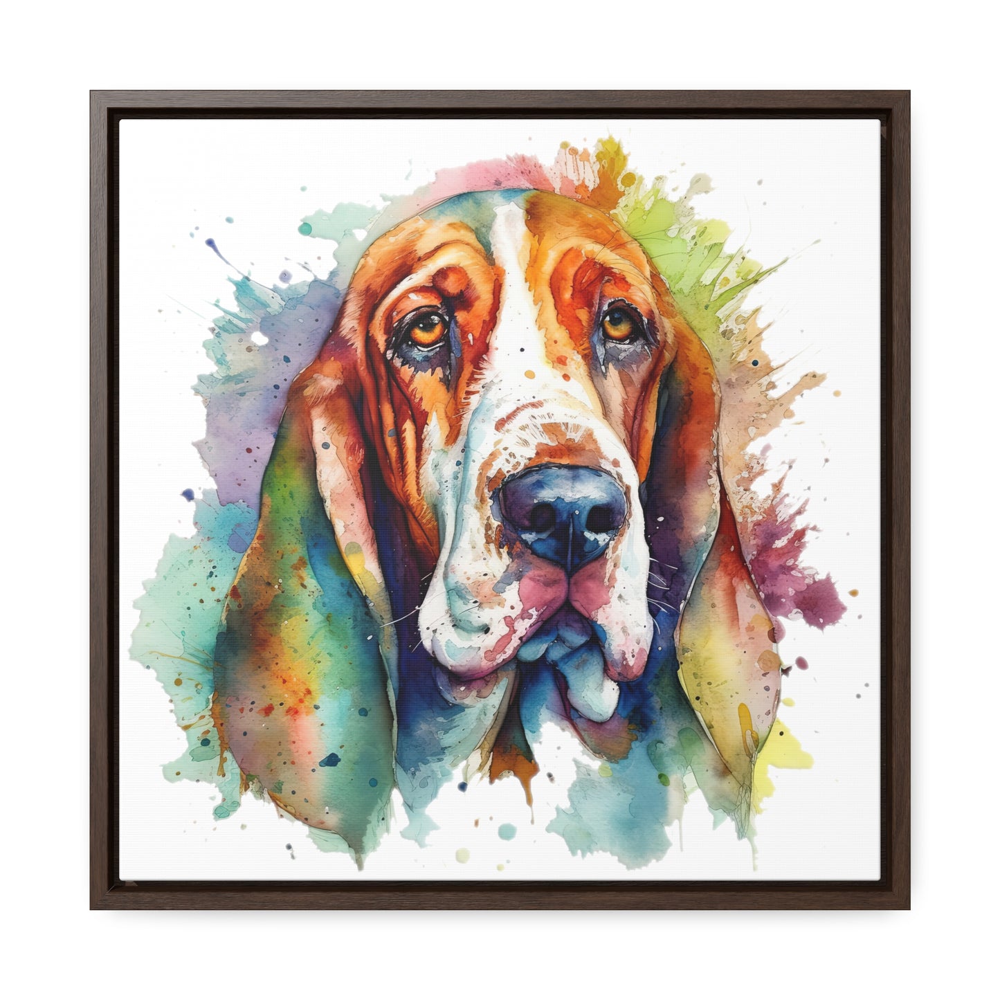 Basset Hound 1 Gallery Canvas Wraps, Square Frame