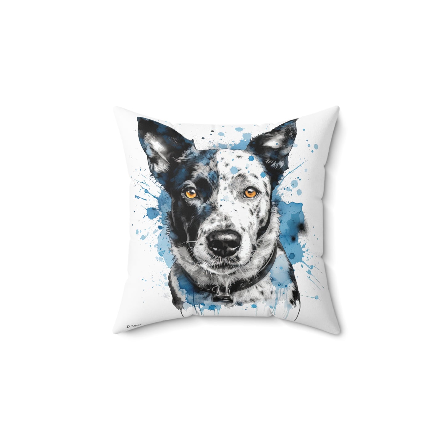 Blue Heeler 3 Spun Polyester Square Pillow