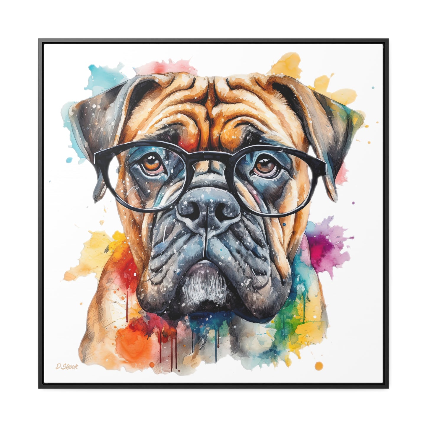 Bullmastiff 6 Gallery Canvas Wraps, Square Frame
