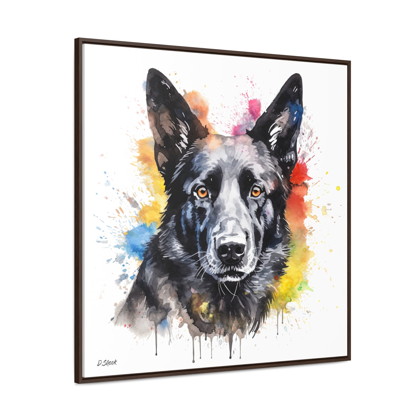 German Sheppard 21 Gallery Canvas Wraps, Square Frame