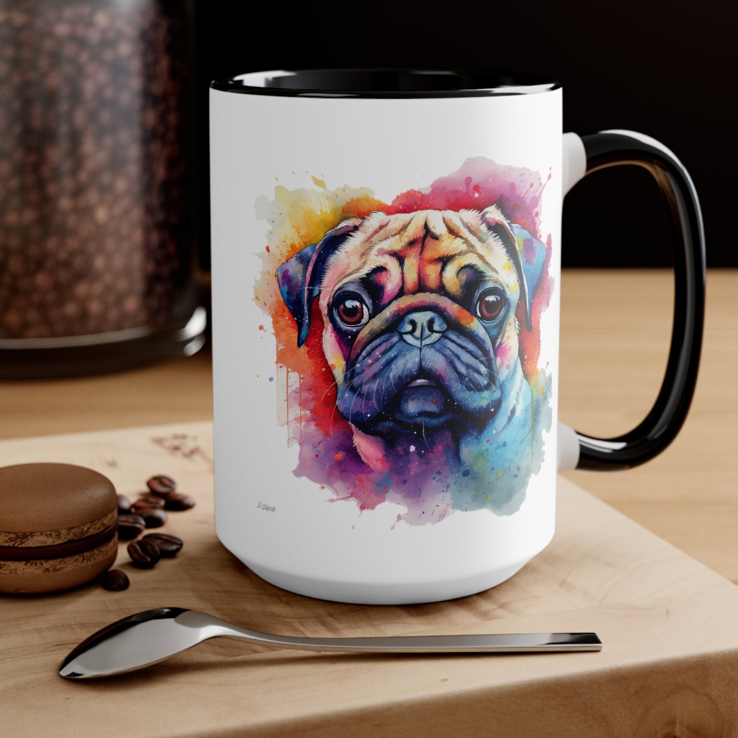 Pug 1 Accent Mugs