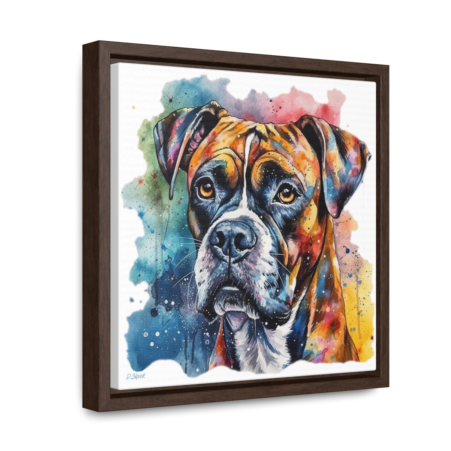 Boxer 3 Gallery Canvas Wraps, Square Frame