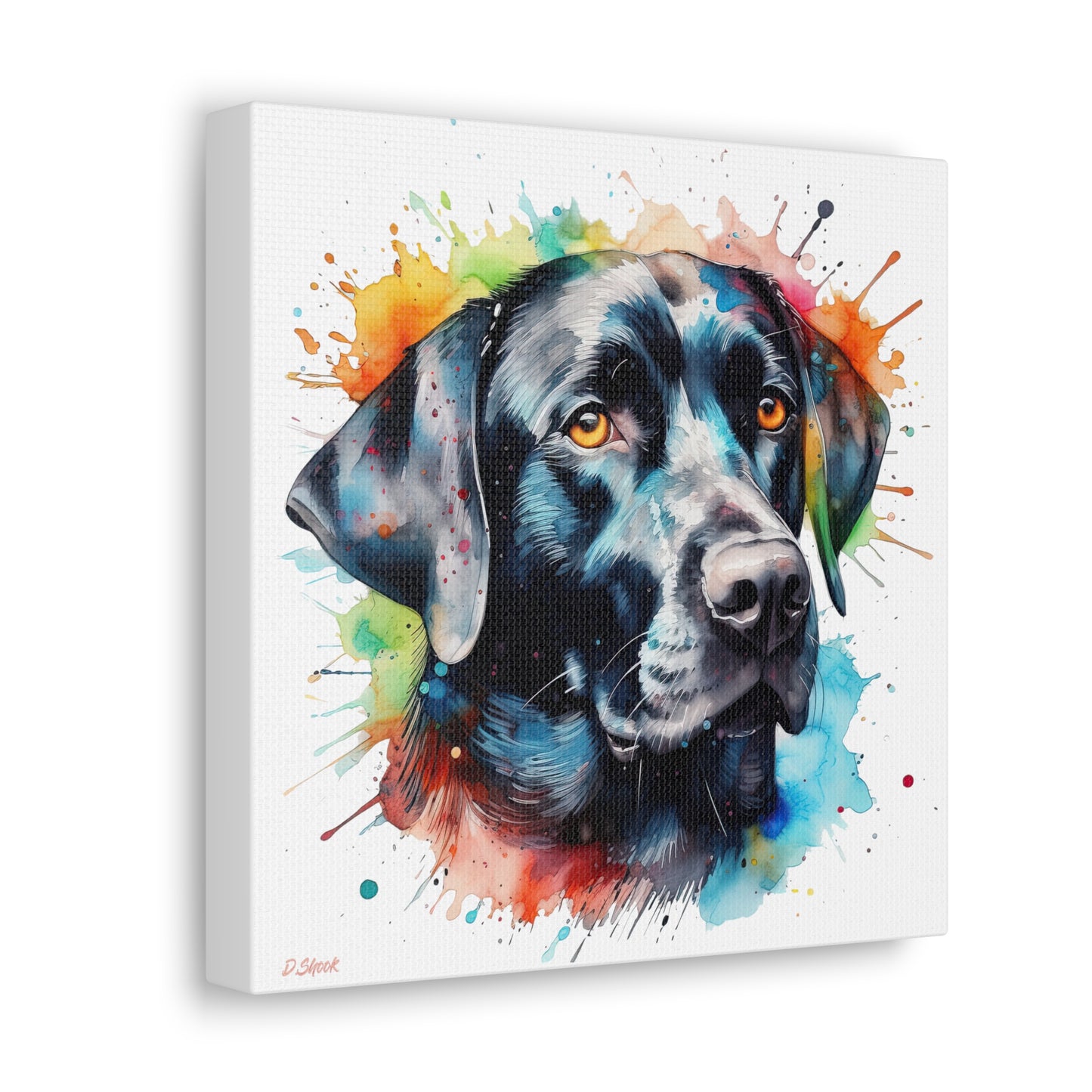 Black Lab 5 Canvas Gallery Wraps