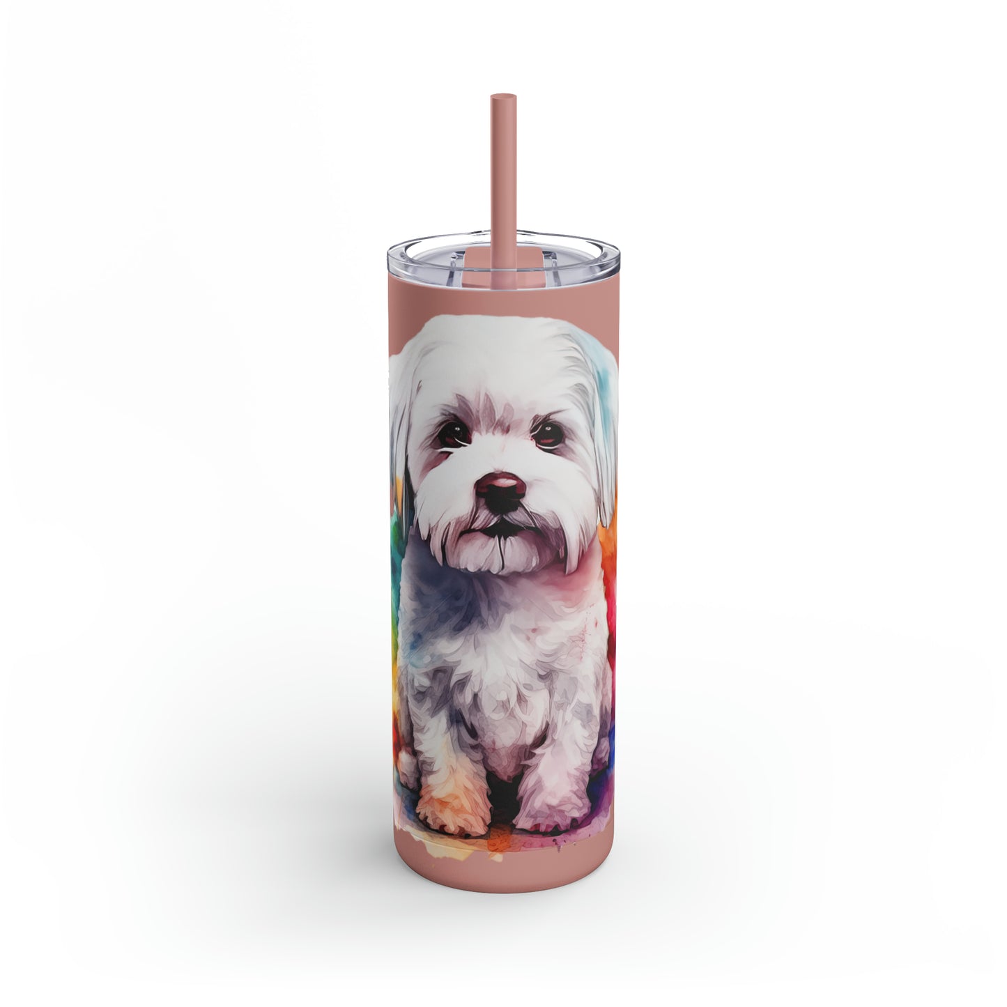 Maltese Dog 3 Maars Maker Skinny Matte Tumbler, 20oz