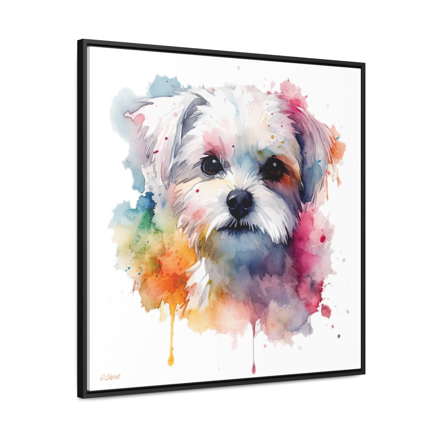Maltese Dog 1 Gallery Canvas Wraps, Square Frame