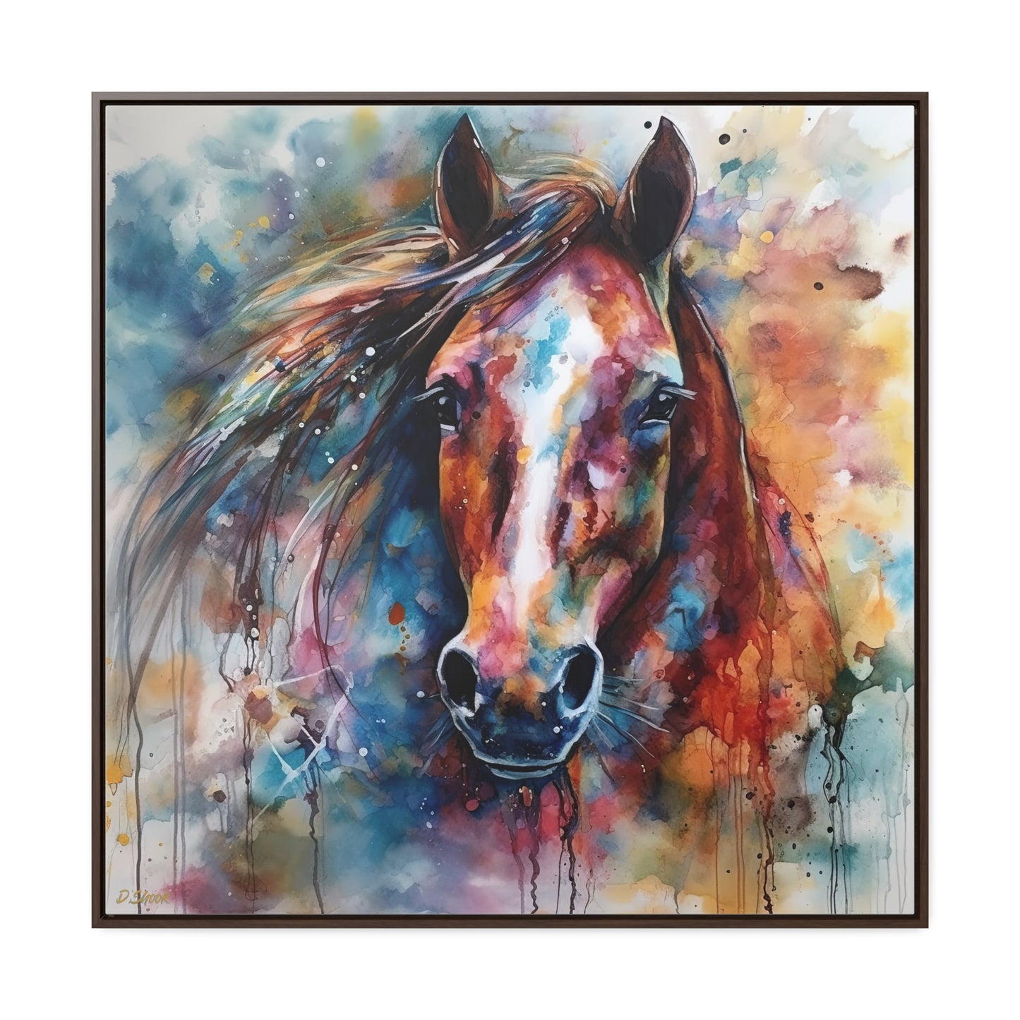 Horse Rescue 11 Gallery Canvas Wraps, Square Frame