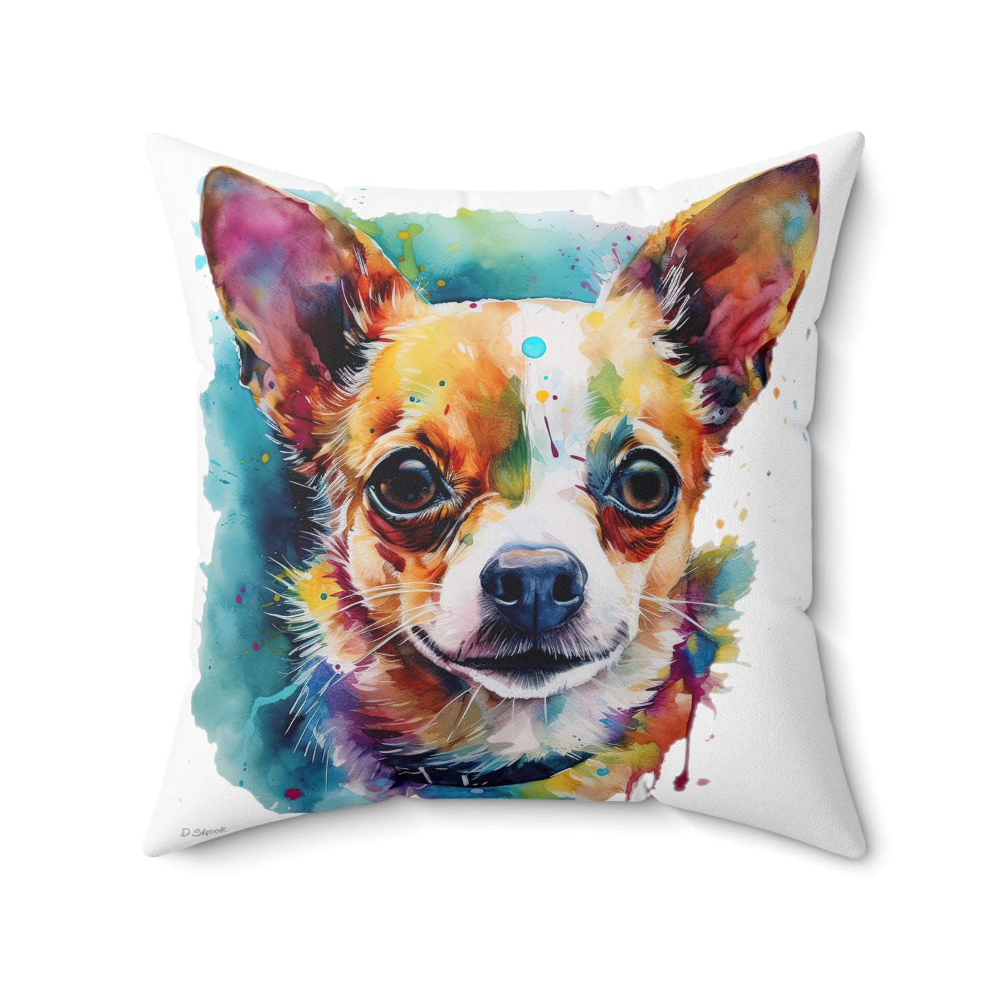 Chihuahua 1 Spun Polyester Square Pillow