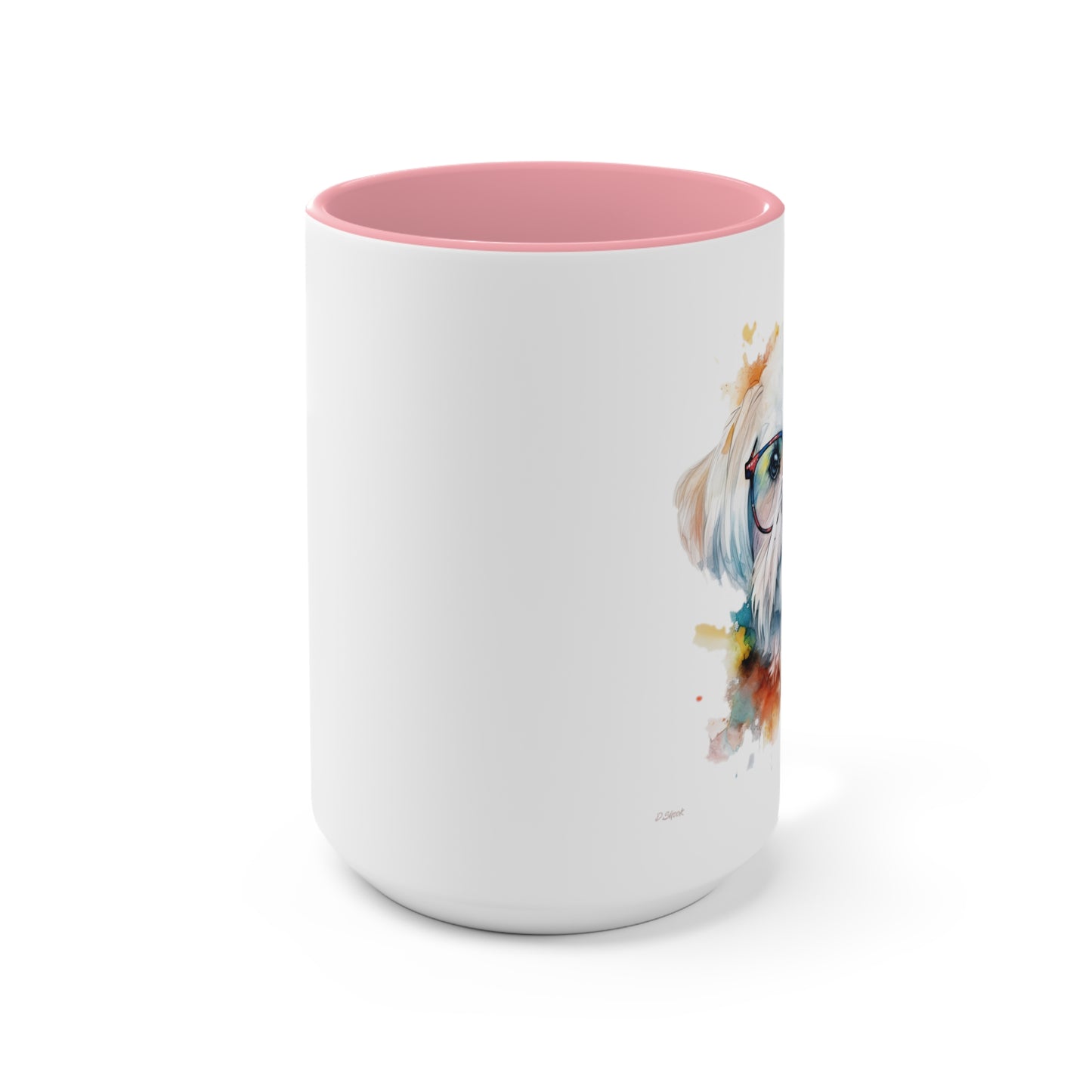 Maltese Dog 5 Accent Mugs