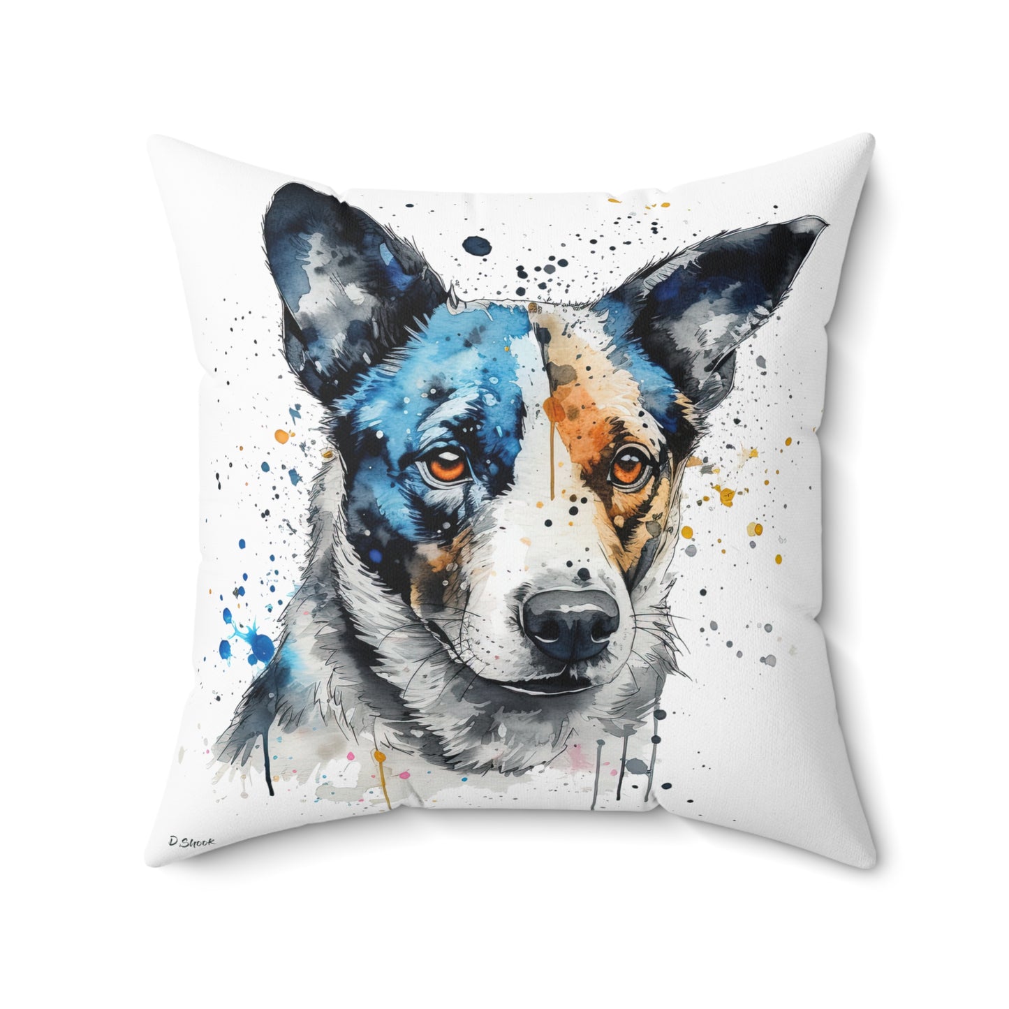 Blue Heeler 1 Spun Polyester Square Pillow