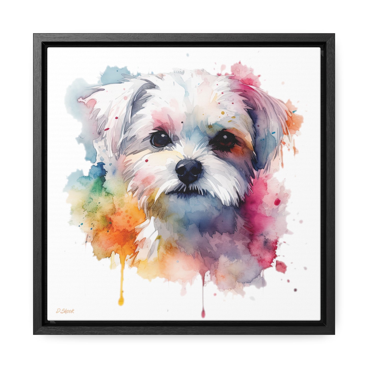 Maltese Dog 1 Gallery Canvas Wraps, Square Frame