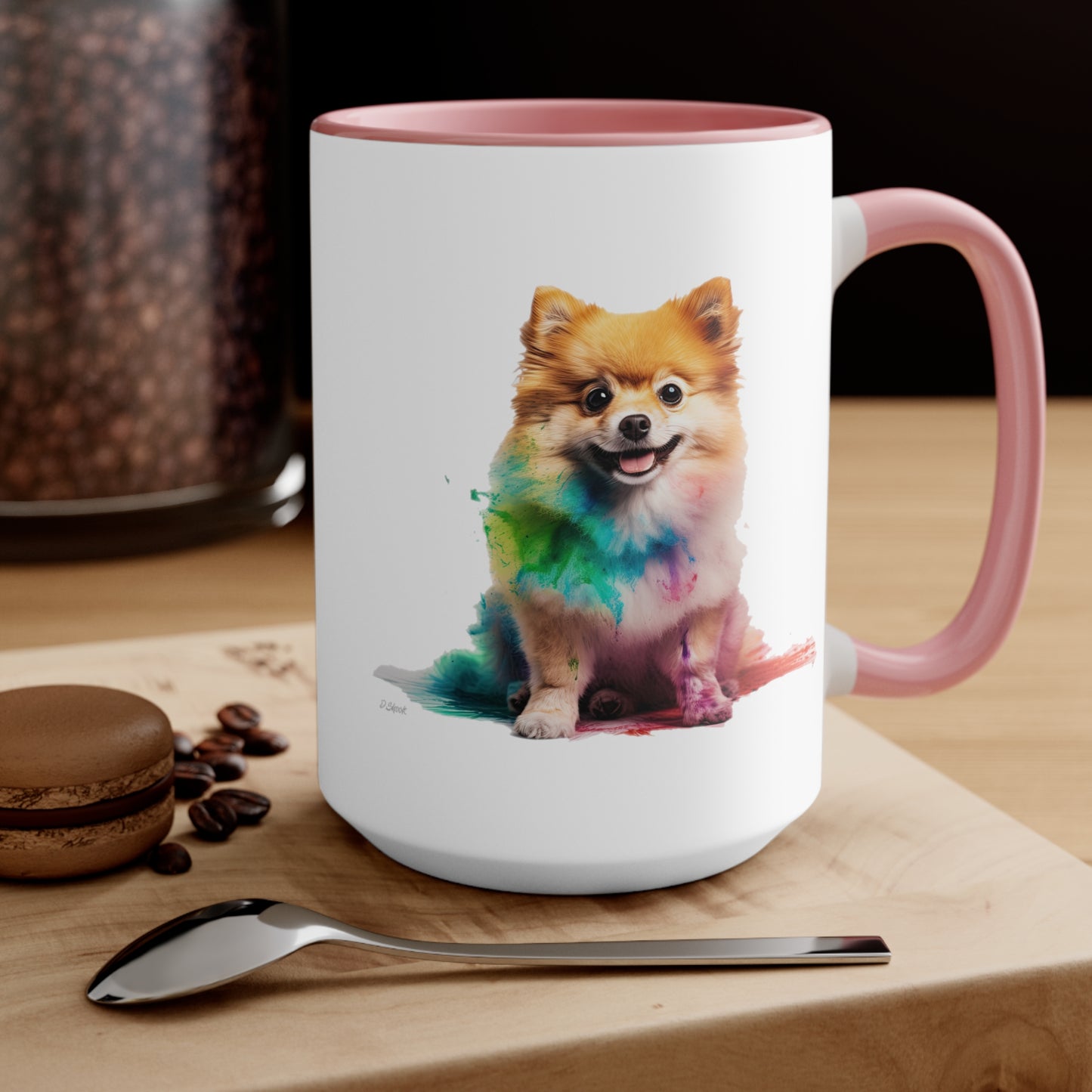 Pomeranian 1 Accent Mugs