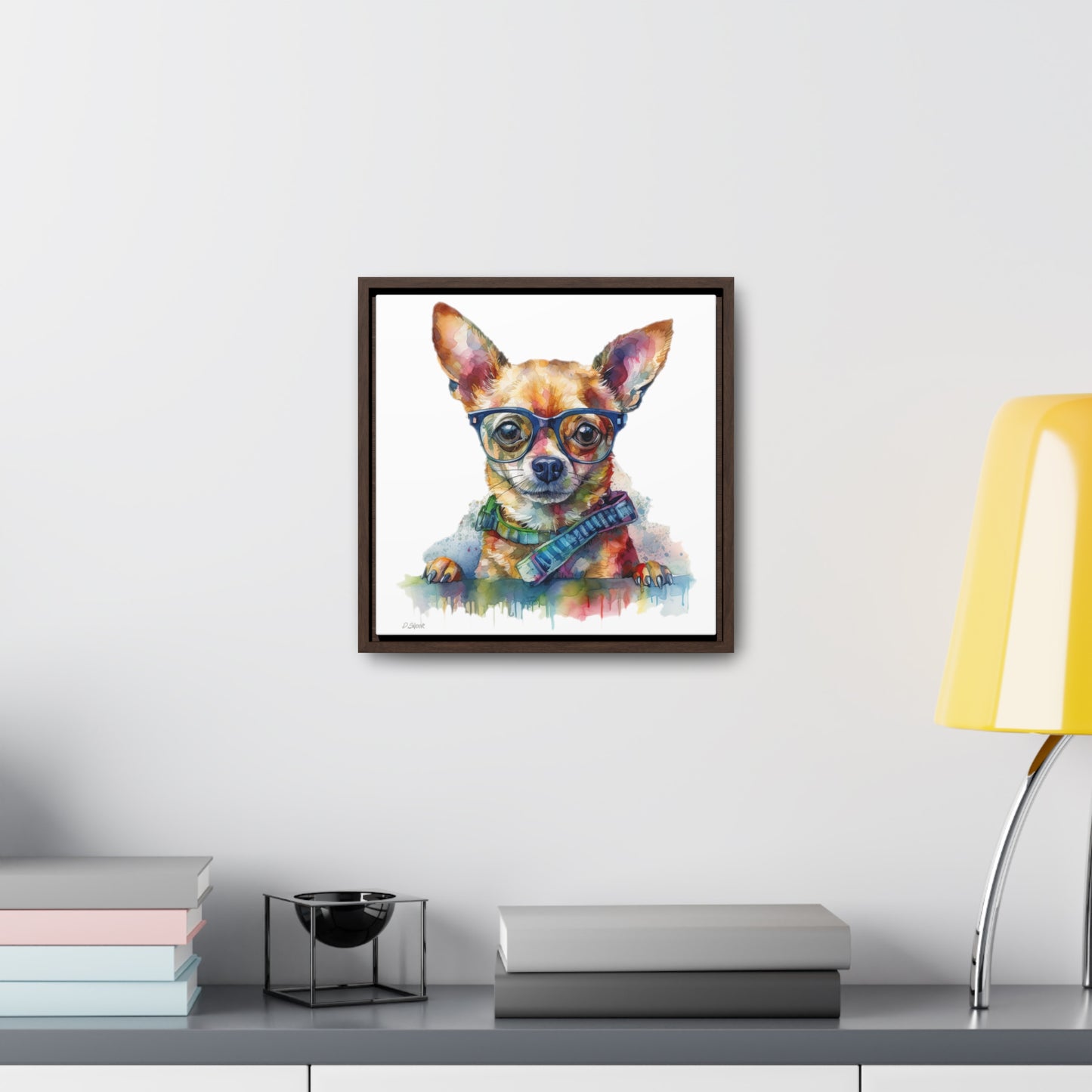 Chihuahua 4 Gallery Canvas Wraps, Square Frame