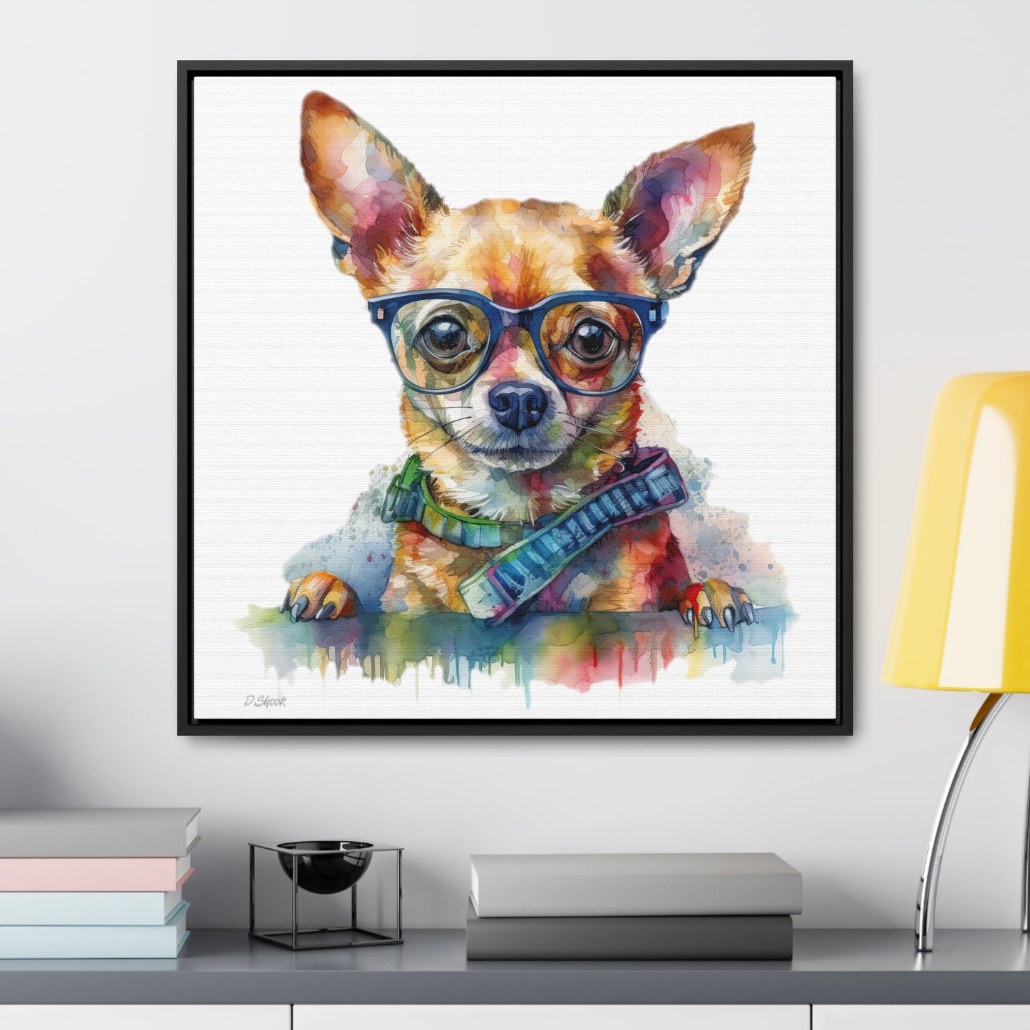 Chihuahua 4 Gallery Canvas Wraps, Square Frame