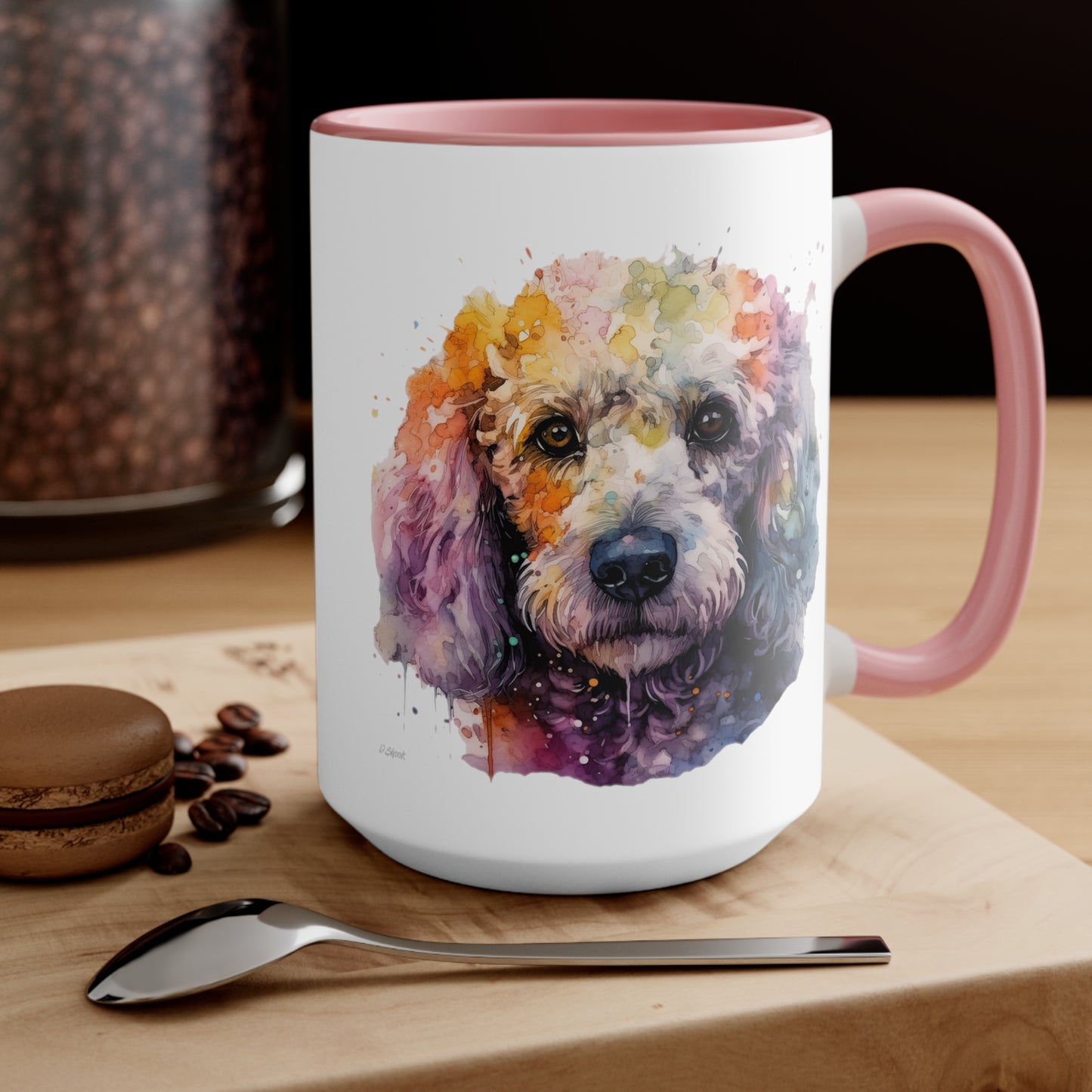 Poodle 1 Accent Mugs