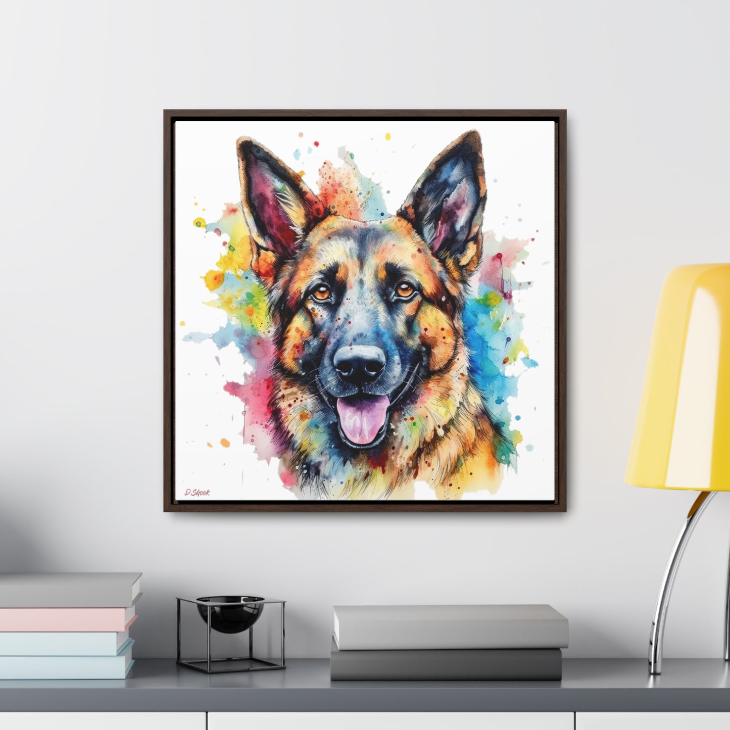 German Sheppard 1 Gallery Canvas Wraps, Square Frame
