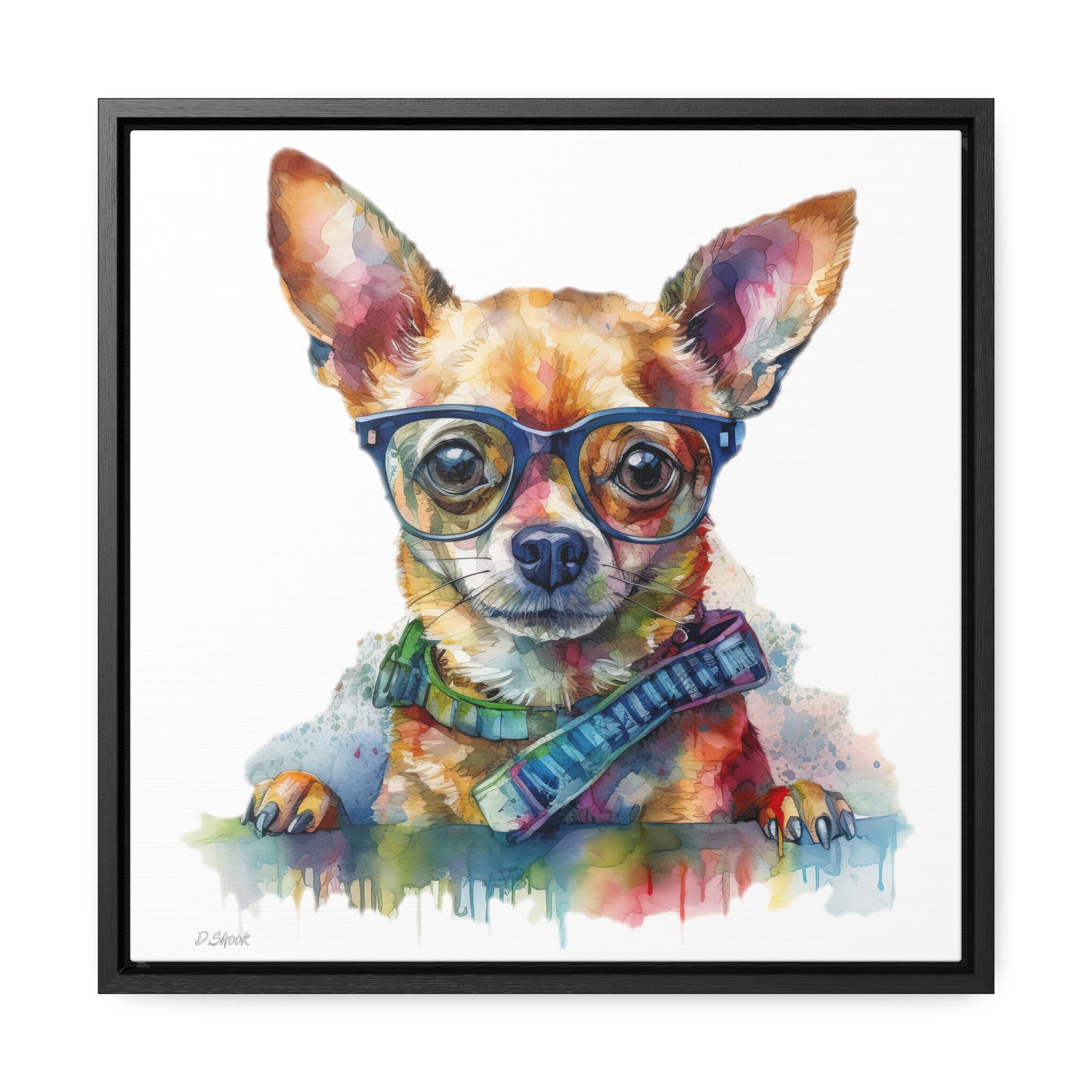 Chihuahua 4 Gallery Canvas Wraps, Square Frame