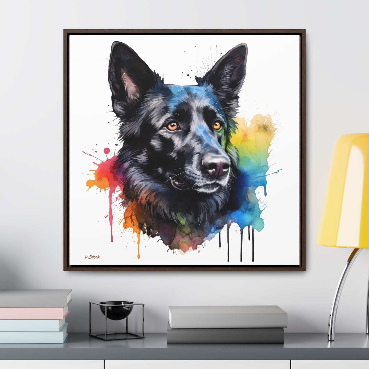 German Sheppard 22 Gallery Canvas Wraps, Square Frame