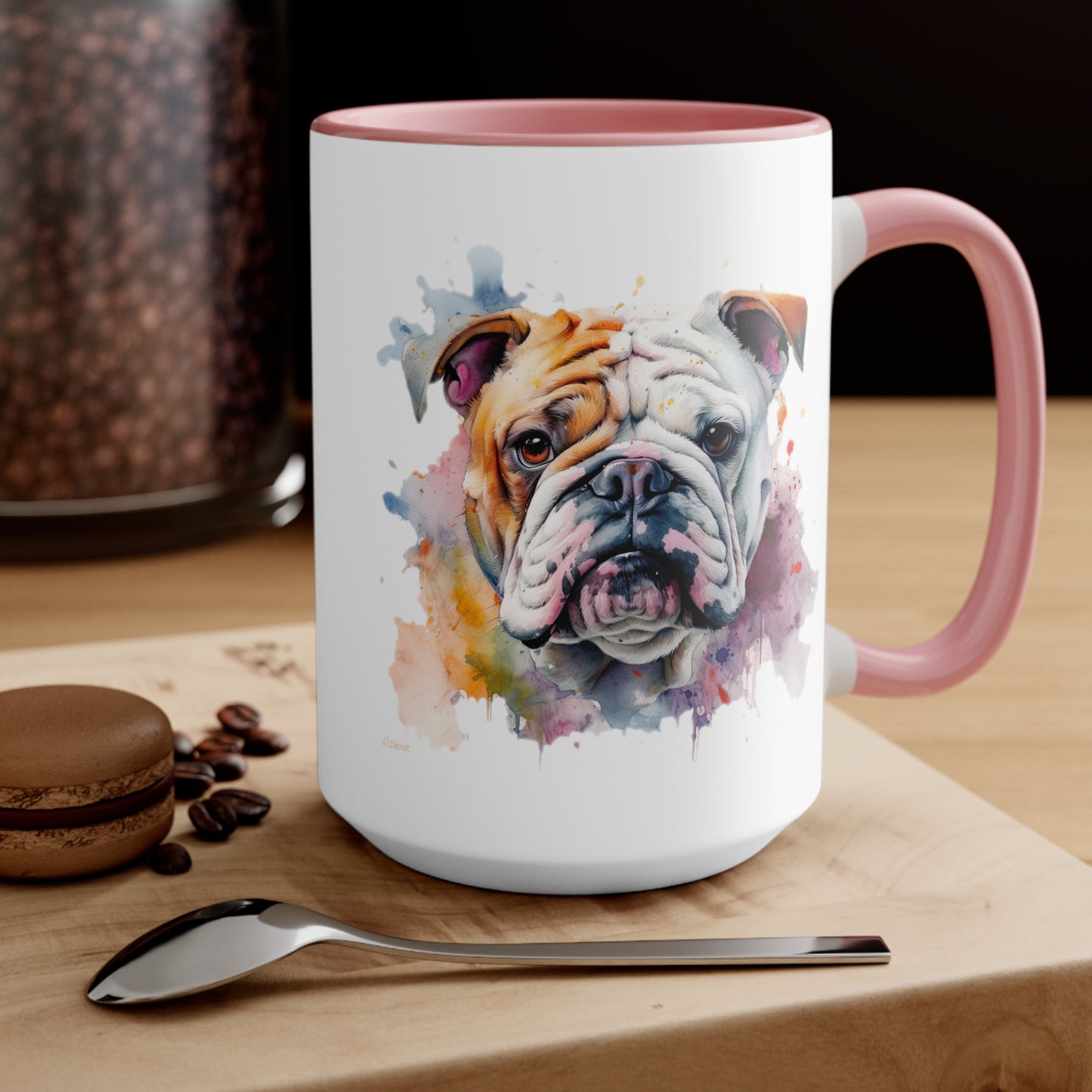 Bulldog 1 Accent Mugs