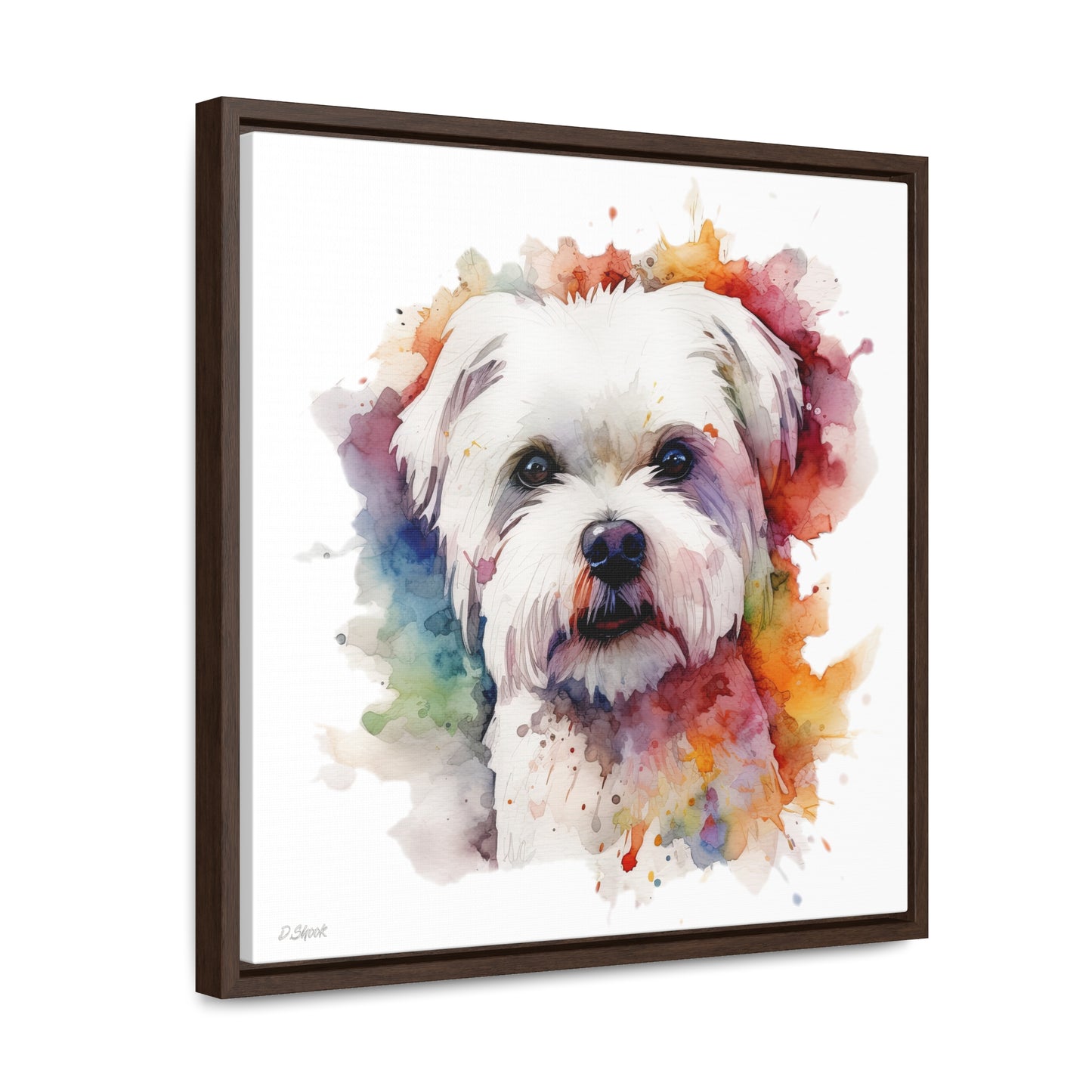 Maltese Dog 2 Gallery Canvas Wraps, Square Frame