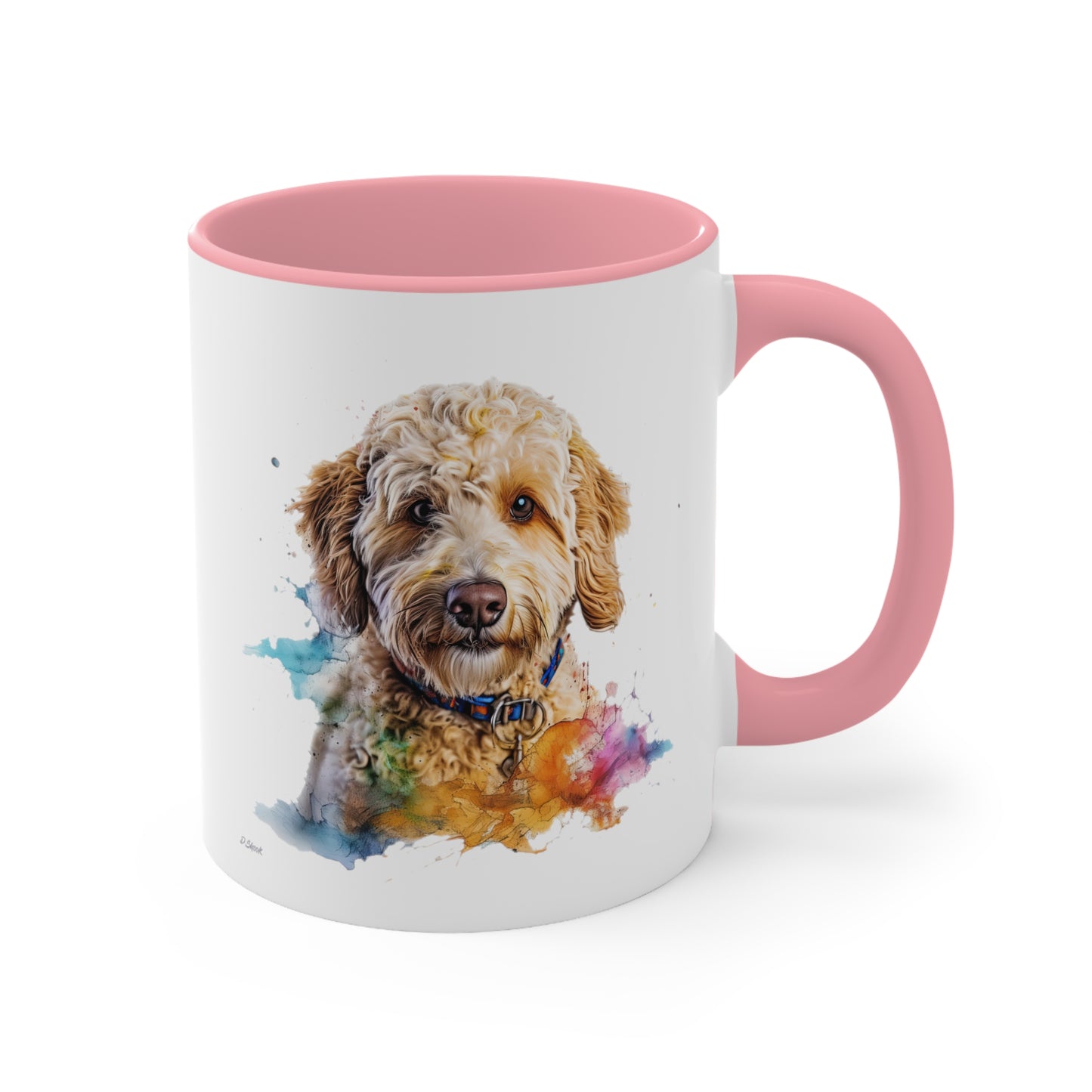Mini Golden Doodle 3 Accent Mugs