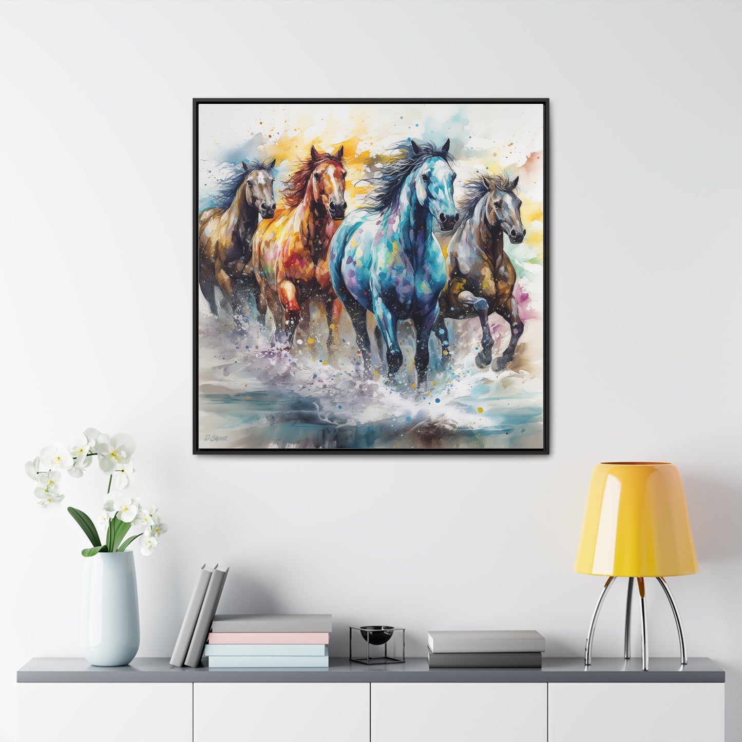 Horse Rescue 15 Gallery Canvas Wraps, Square Frame
