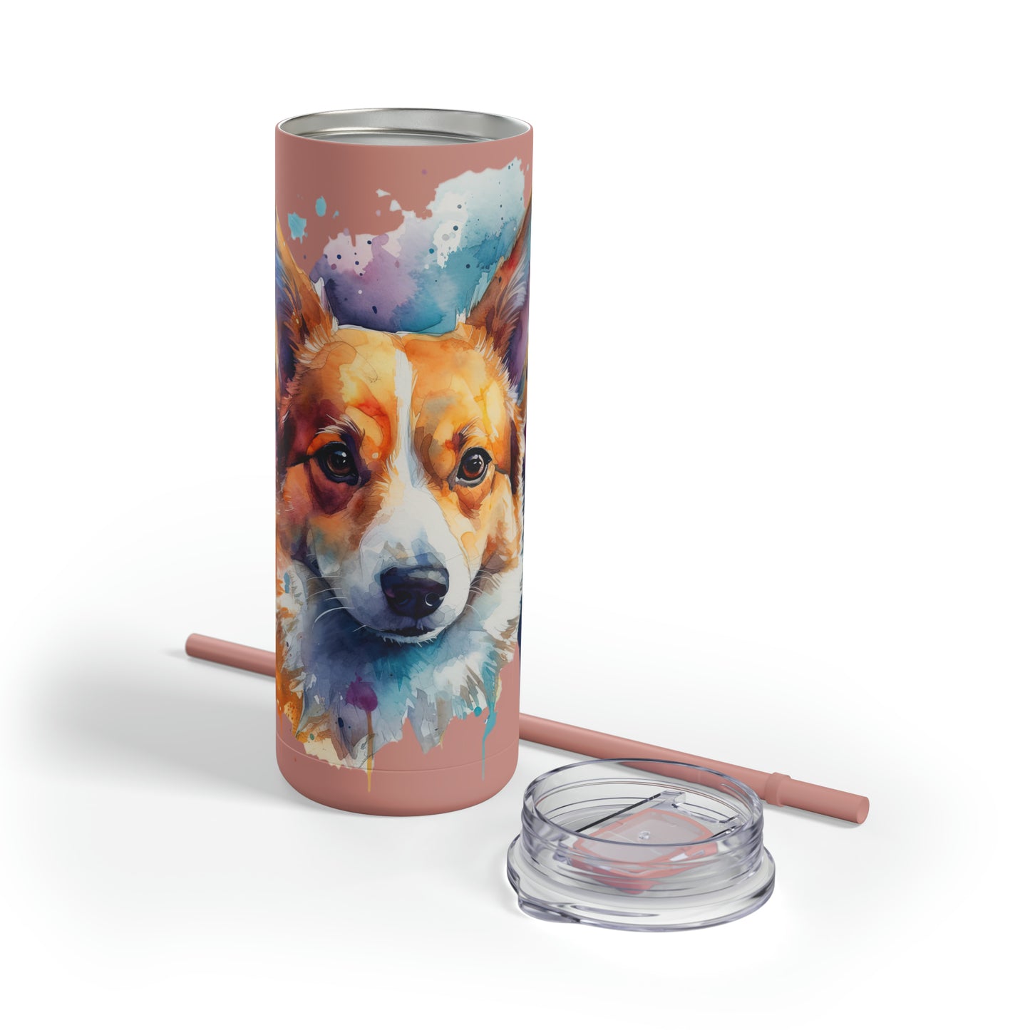 Pembroke Welsh Corgi 3 Maars Maker Skinny Matte Tumbler, 20oz