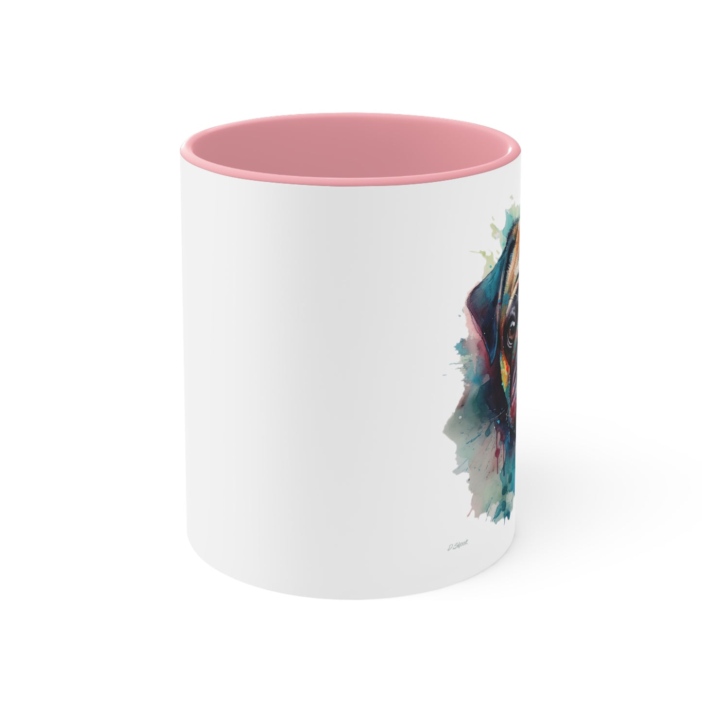 Pug 4 Accent Mugs